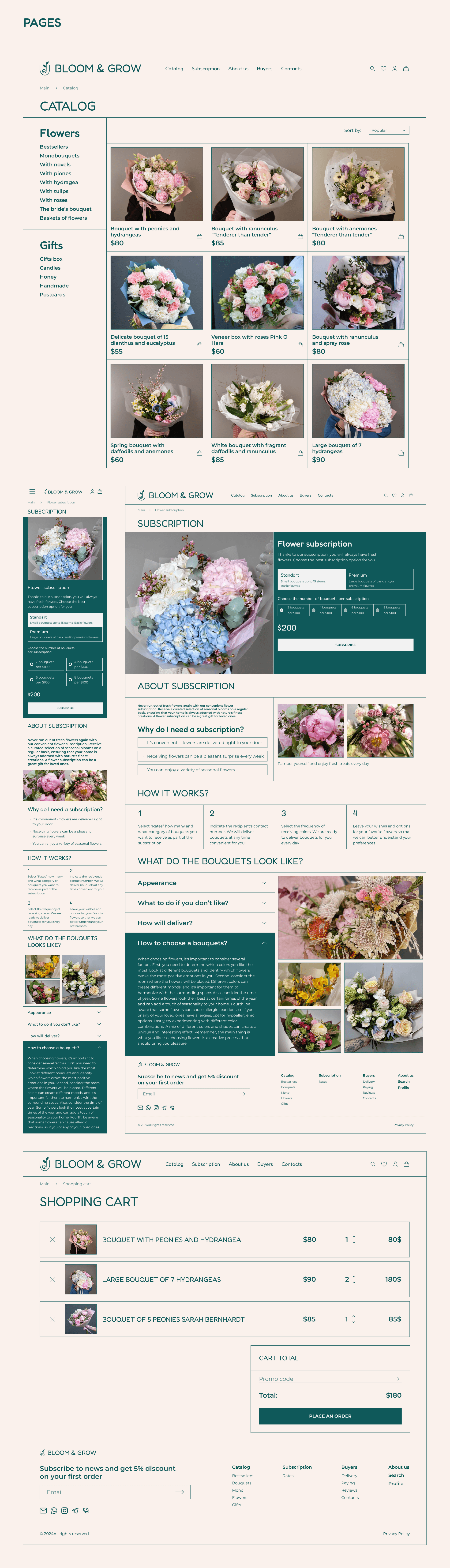 Online flower store Bloom&Grow — Изображение №11 — Интерфейсы на Dprofile