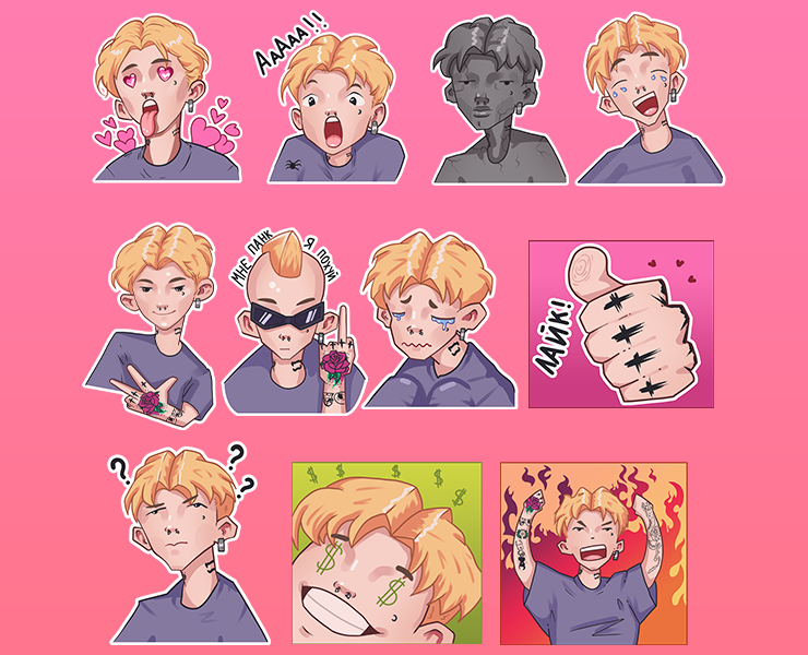 Стикерпак Negonzago — Иллюстрация на Dprofile