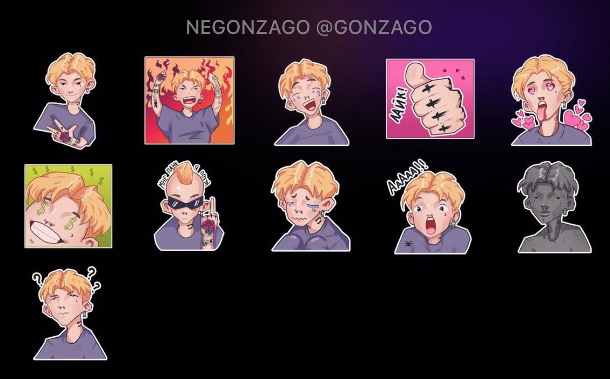 Стикерпак Negonzago — Изображение №3 — Иллюстрация на Dprofile