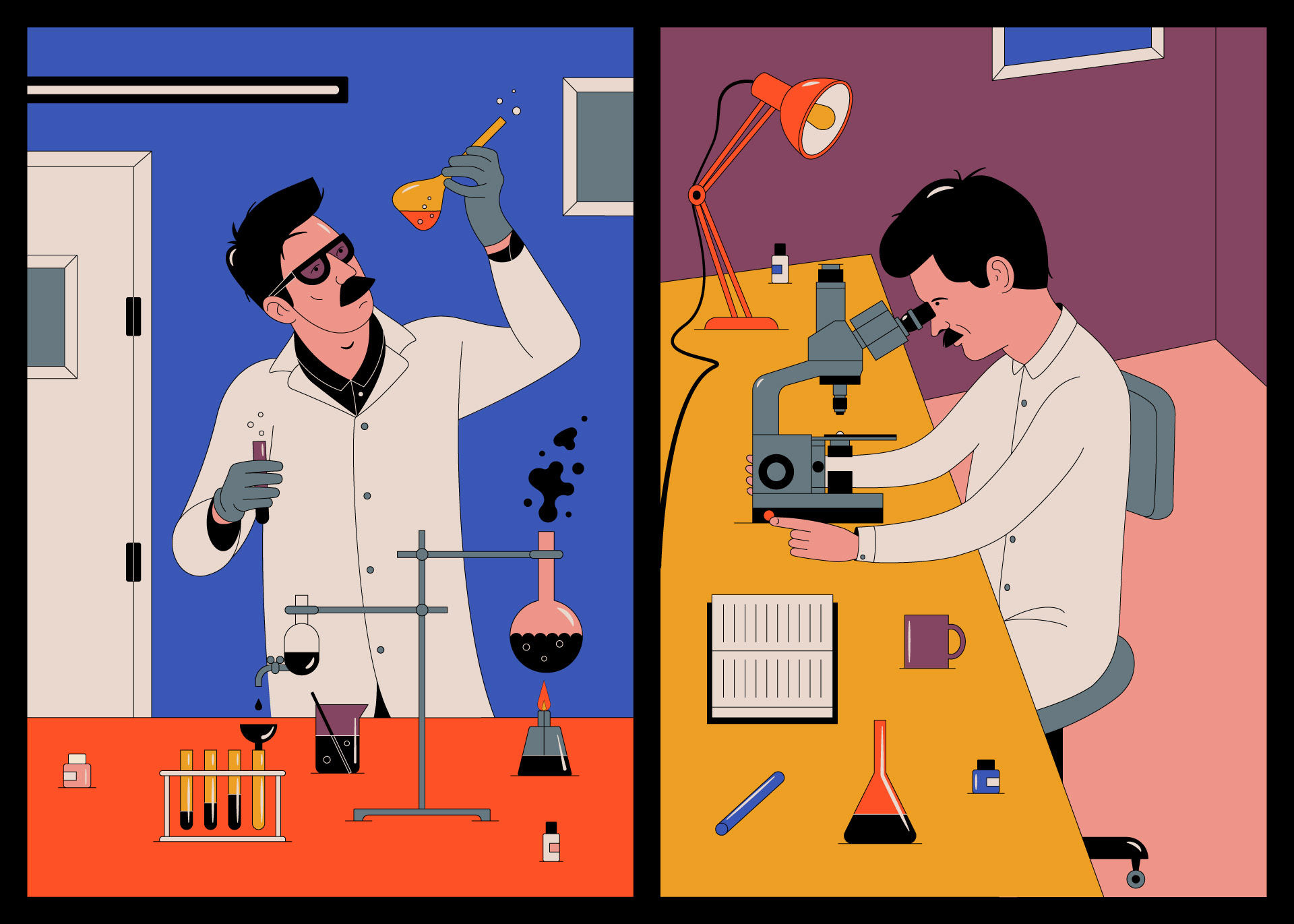 Иллюстрации для Sciencely — Изображение №1 — Иллюстрация, Анимация на Dprofile