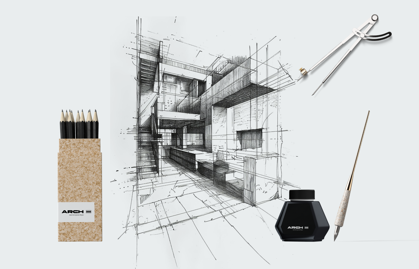 ARCH3 | architectural bureau brand identity — Изображение №10 — Брендинг, Маркетинг на Dprofile