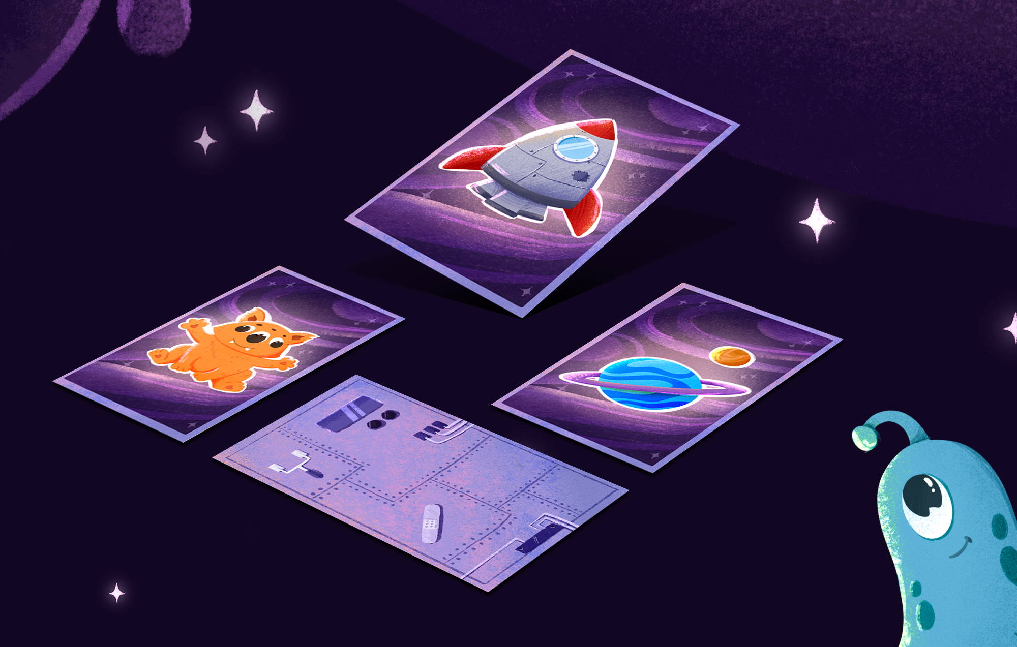 Иллюстрации для настольной игры "Космо Мемо" — Изображение №5 — Иллюстрация на Dprofile
