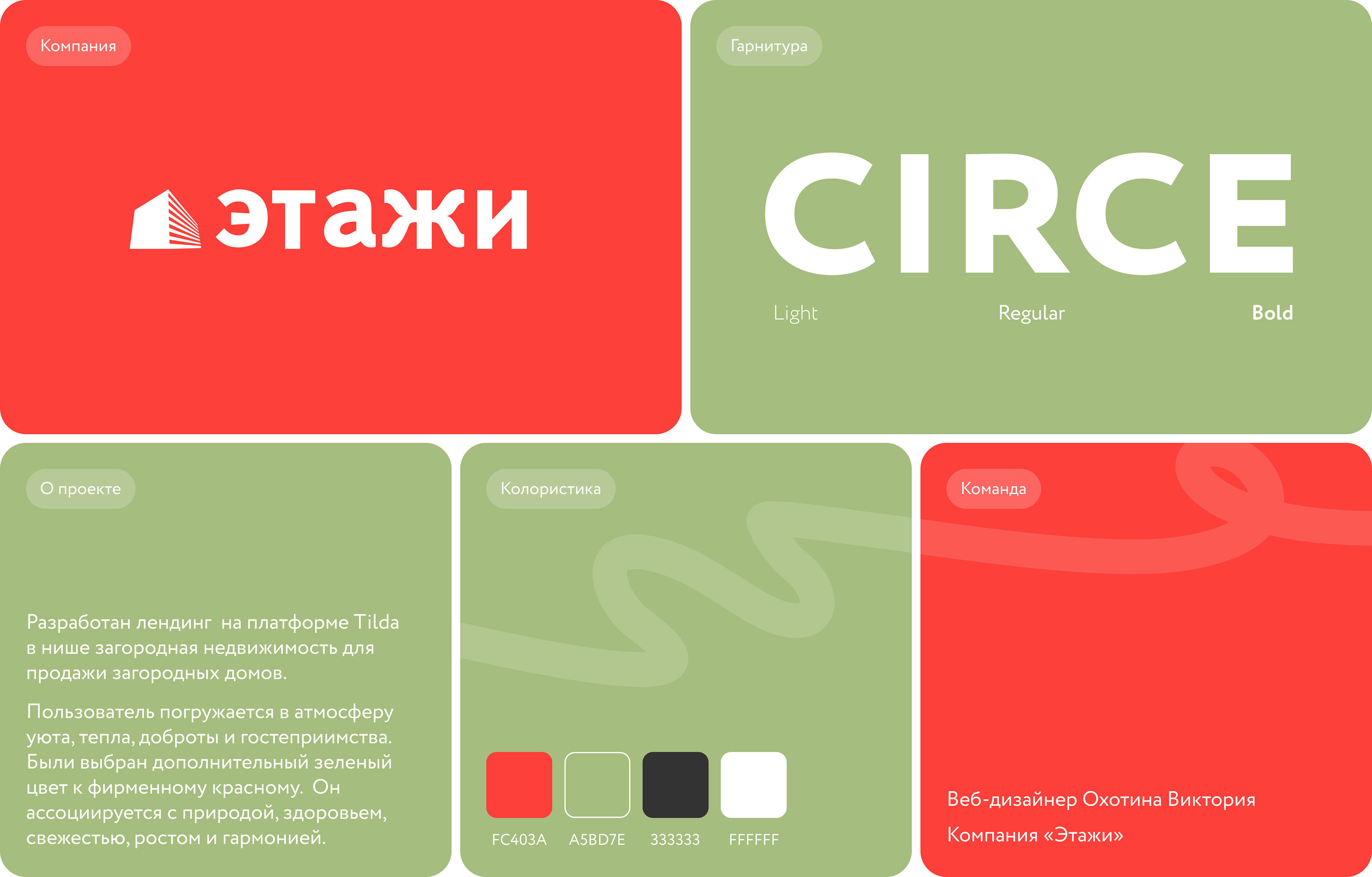 Landing page | UX/UI design | Загородные дома «Этажи» — Изображение №3 — Интерфейсы, Маркетинг на Dprofile