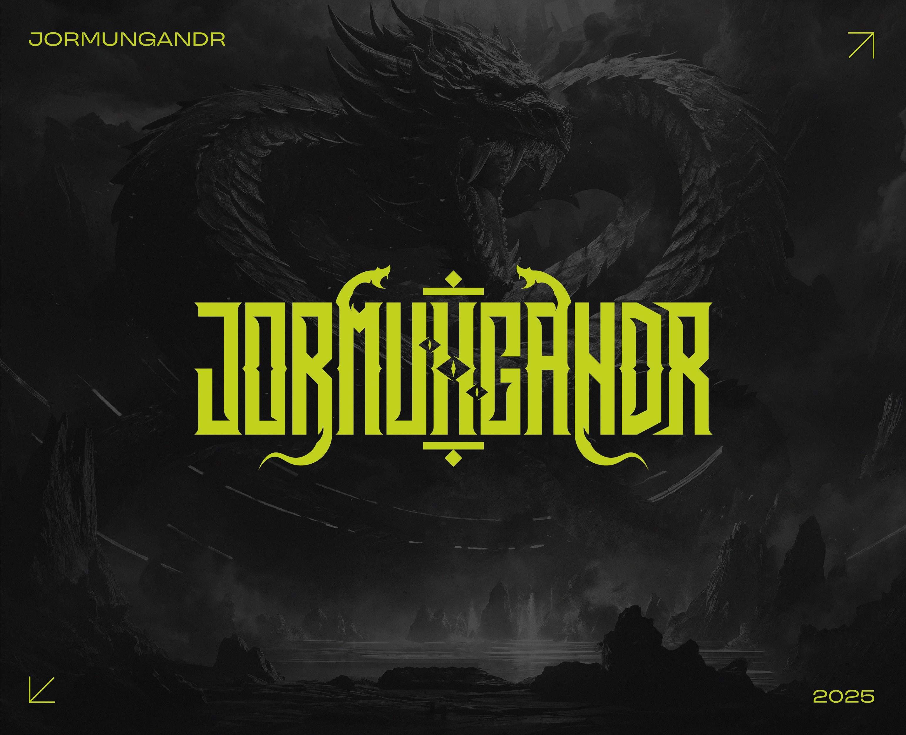 Jormungandr - леттеринг символа предстоящего года — Брендинг, Графика на Dprofile