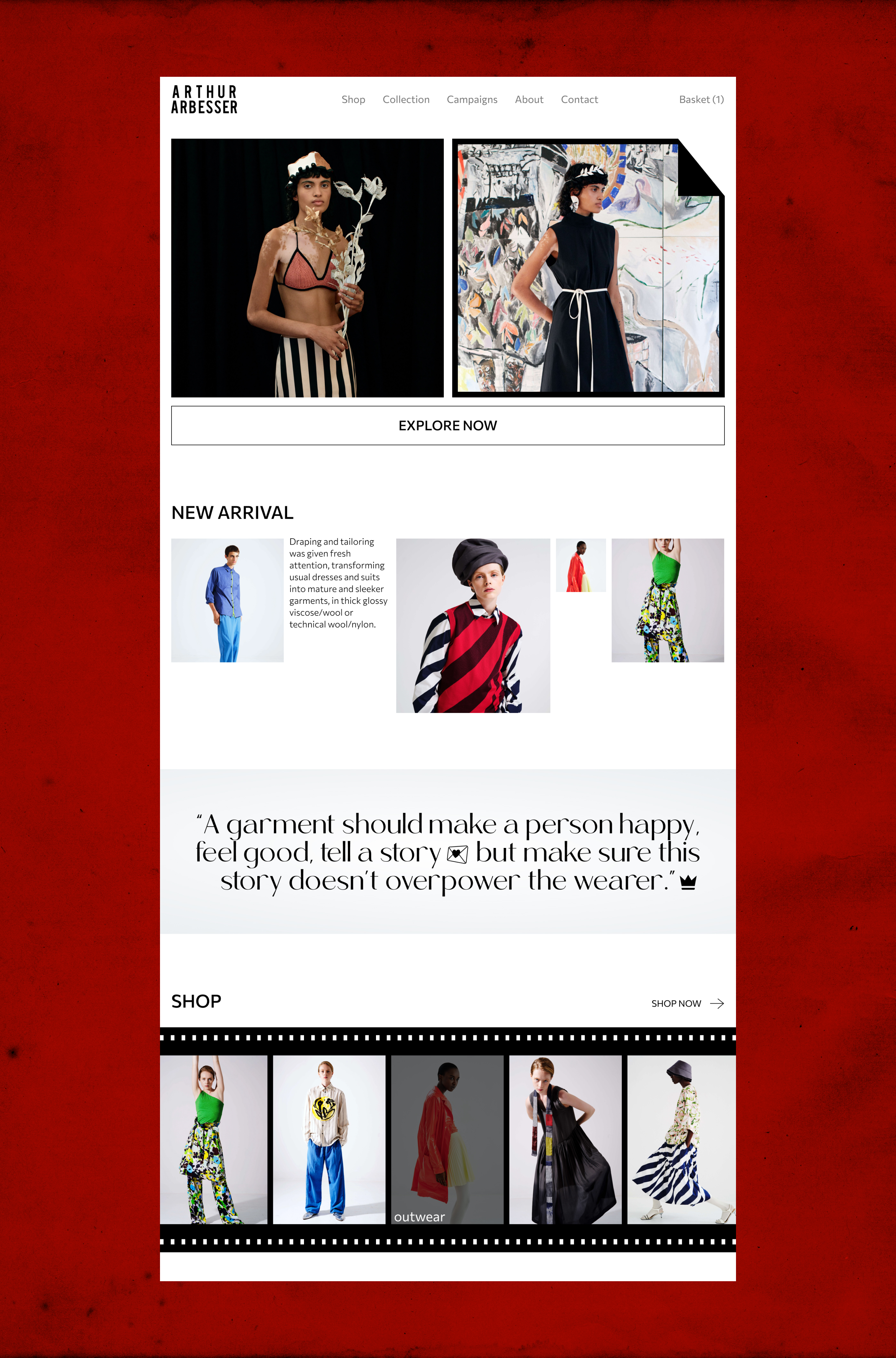 Arthur Arbesser|E-commerce redesign — Изображение №3 — Интерфейсы на Dprofile