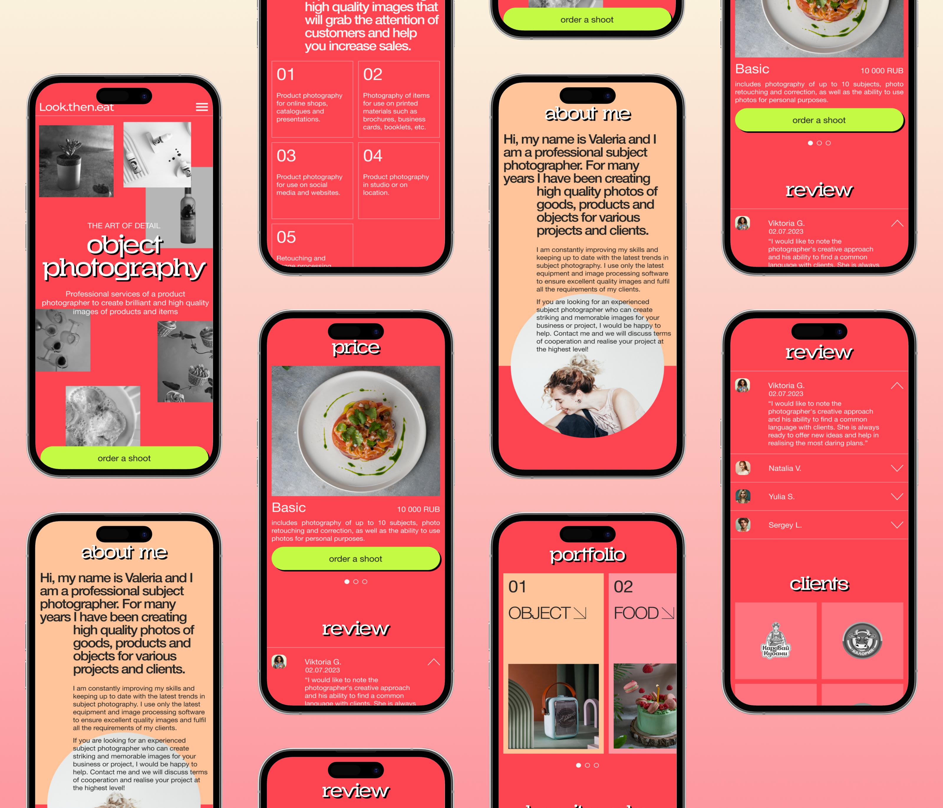 Look.then.eat / Landing page — Изображение №9 — Интерфейсы, Графика на Dprofile
