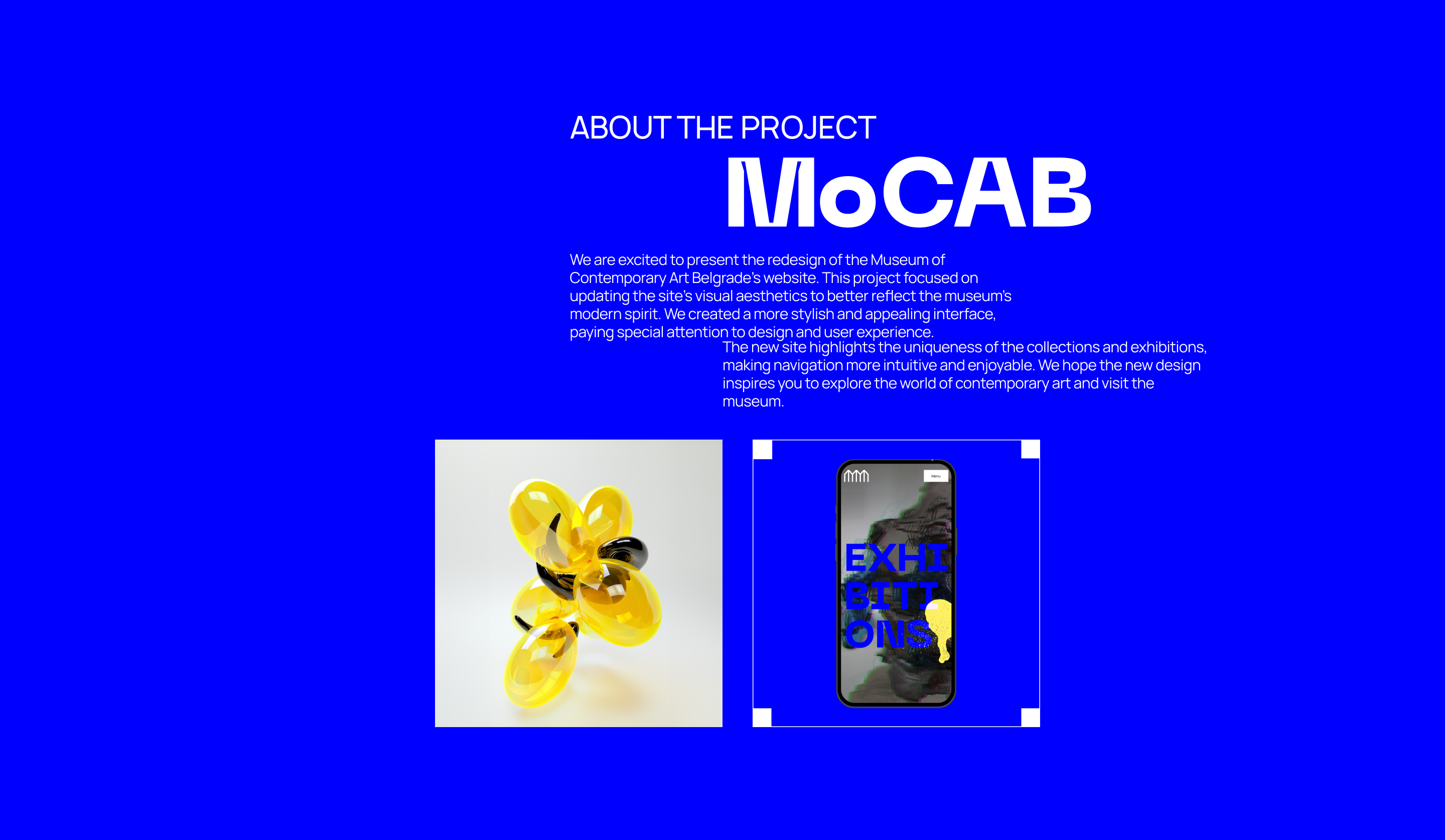 MoCAB BELGRADE | Corporate website redesign — Изображение №2 — Интерфейсы, Брендинг на Dprofile