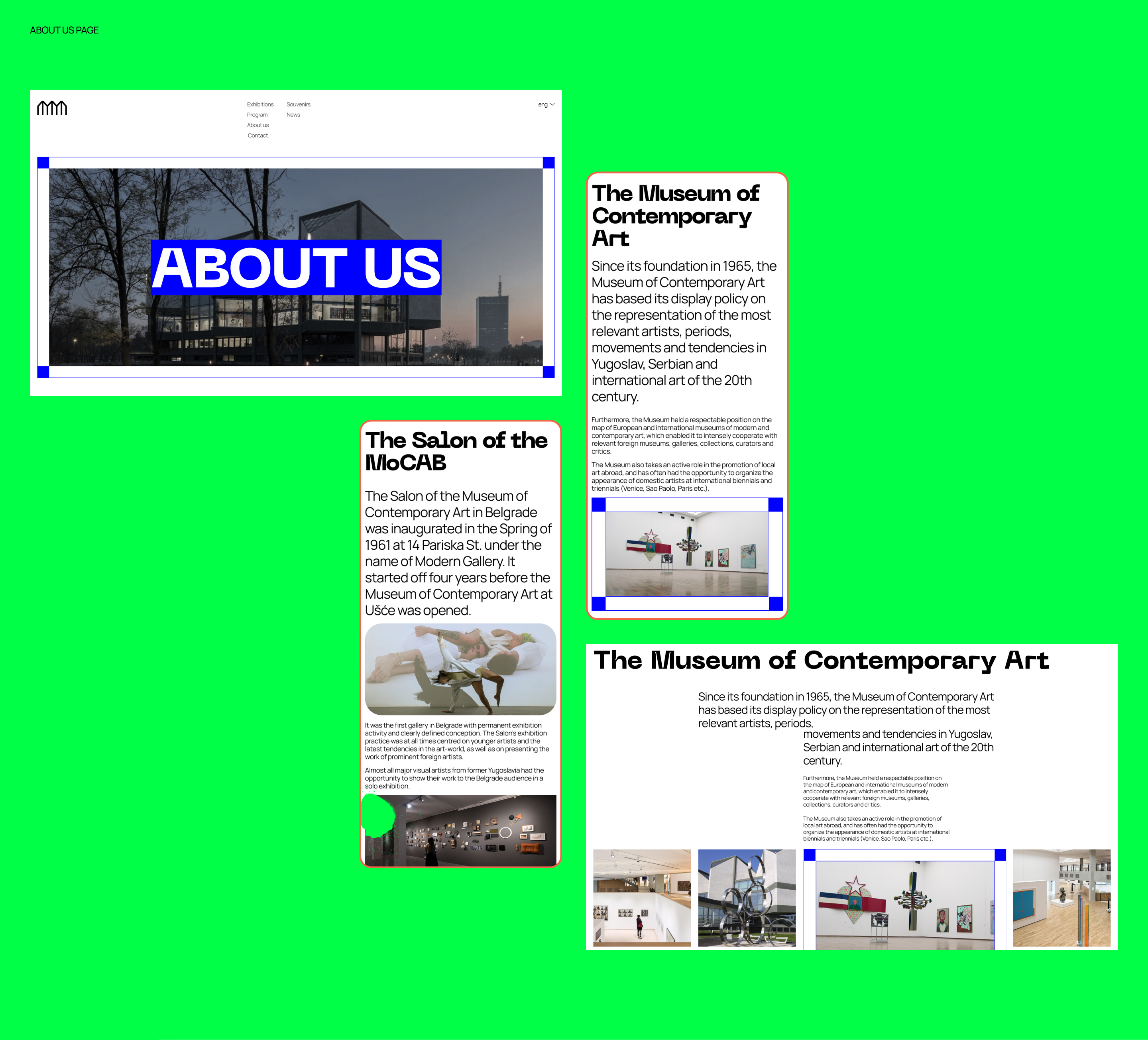 MoCAB BELGRADE | Corporate website redesign — Изображение №10 — Интерфейсы, Брендинг на Dprofile