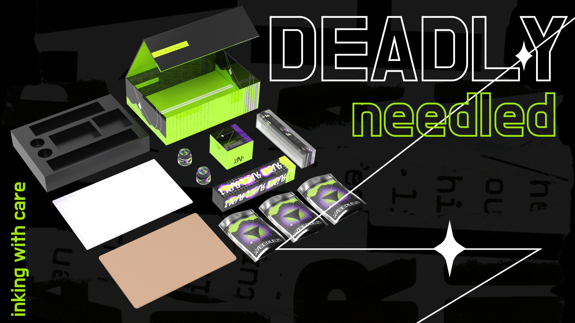 deadly needled - набор для тату — Изображение №20 — Брендинг, 3D на Dprofile