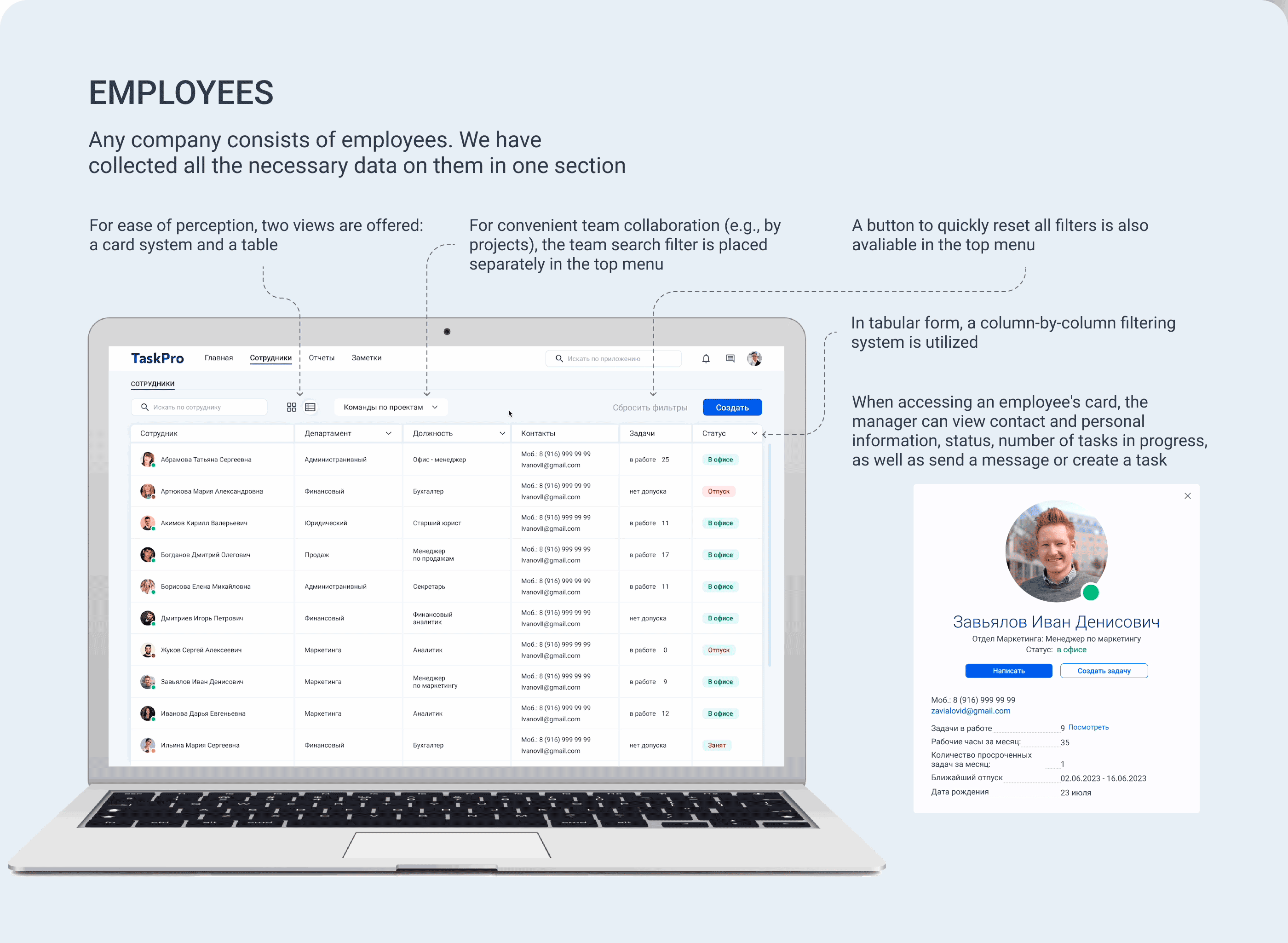 TaskPro — project management application — Изображение №12 — Интерфейсы на Dprofile