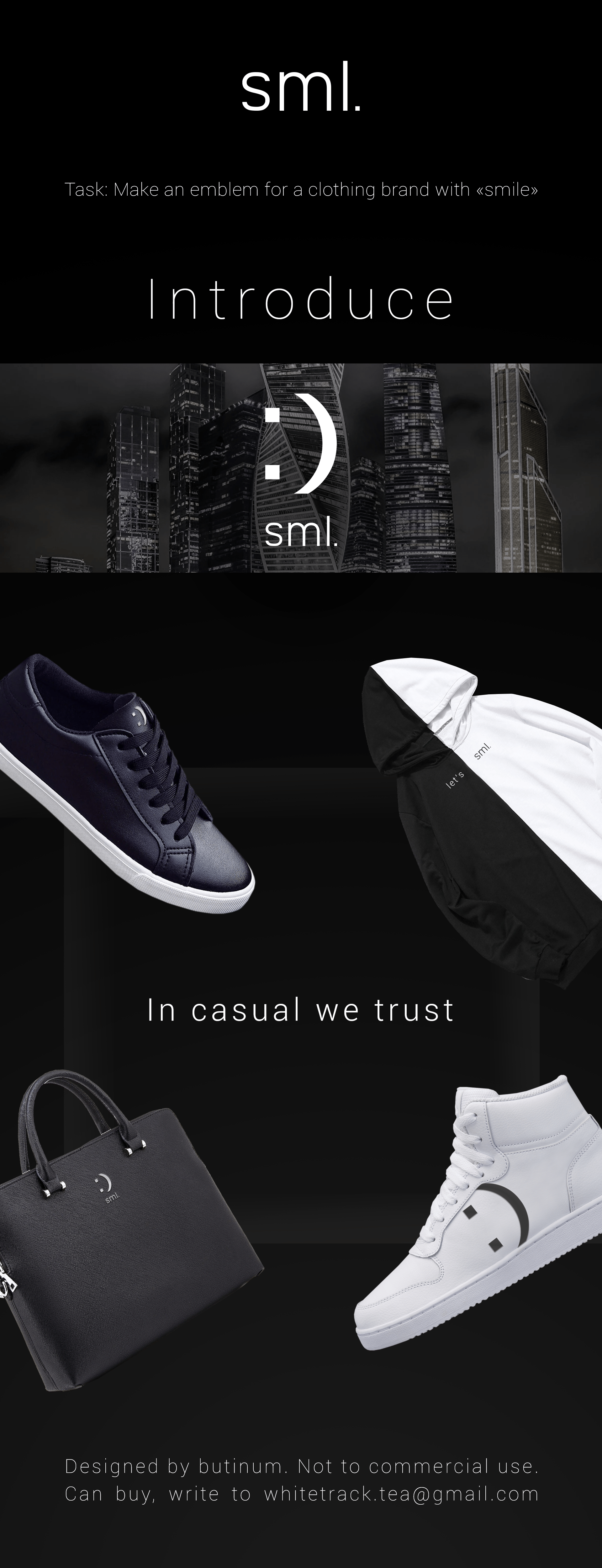 sml. wear brand logotype (smile) 2021 — Изображение №1 — Брендинг, Графика на Dprofile