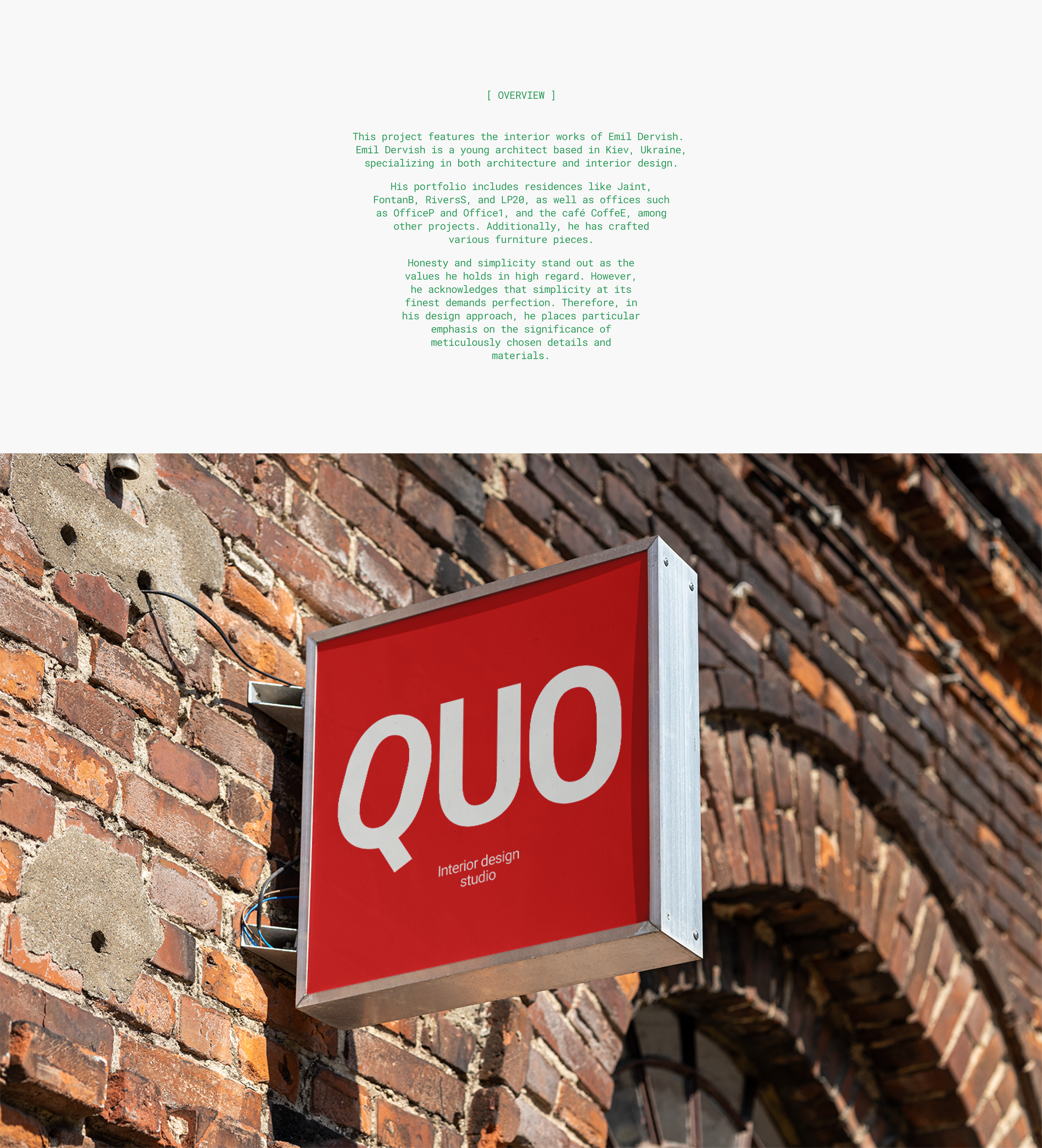 QUO - interior design studio — Изображение №2 — Интерфейсы на Dprofile