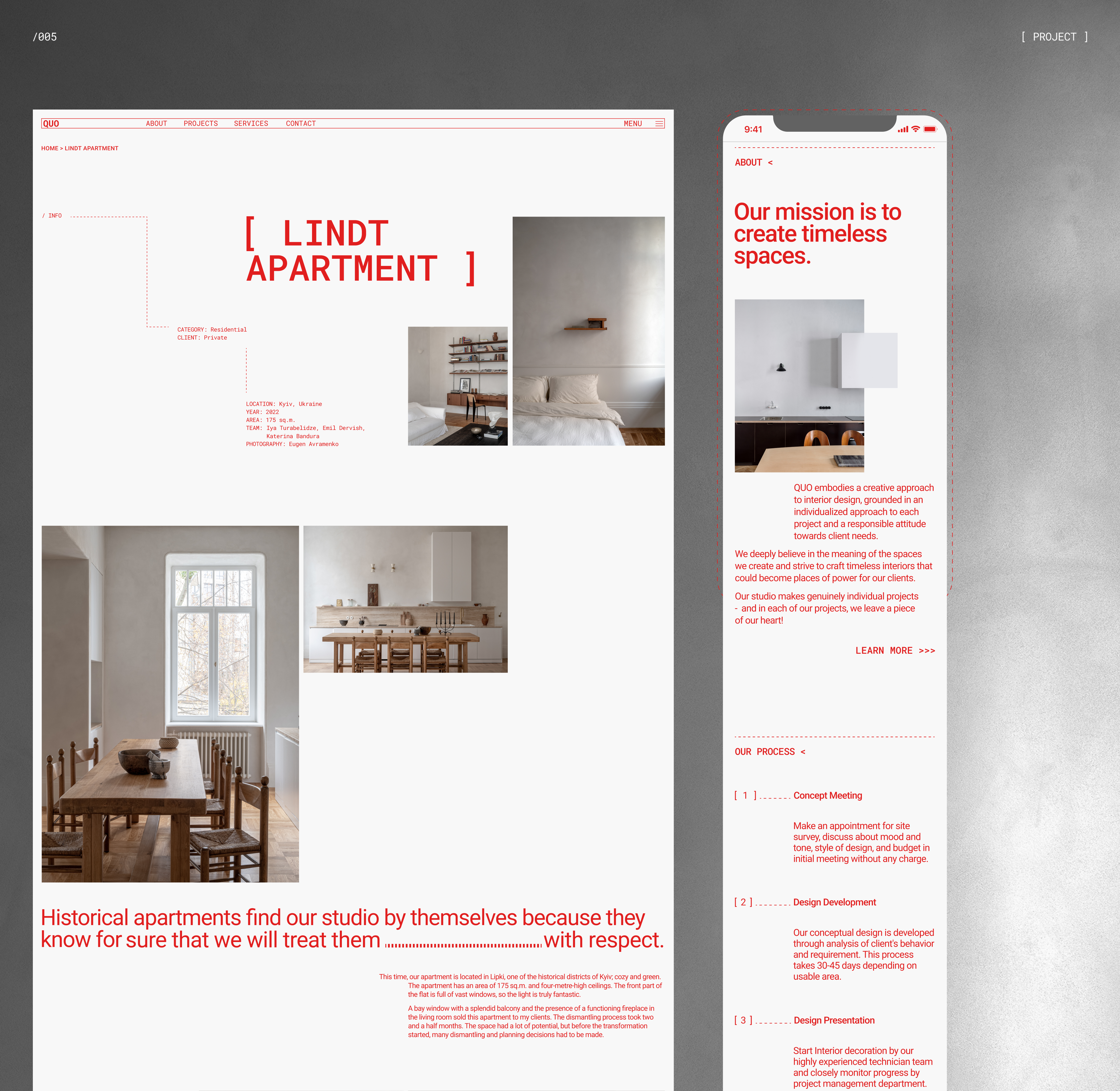 QUO - interior design studio — Изображение №13 — Интерфейсы на Dprofile