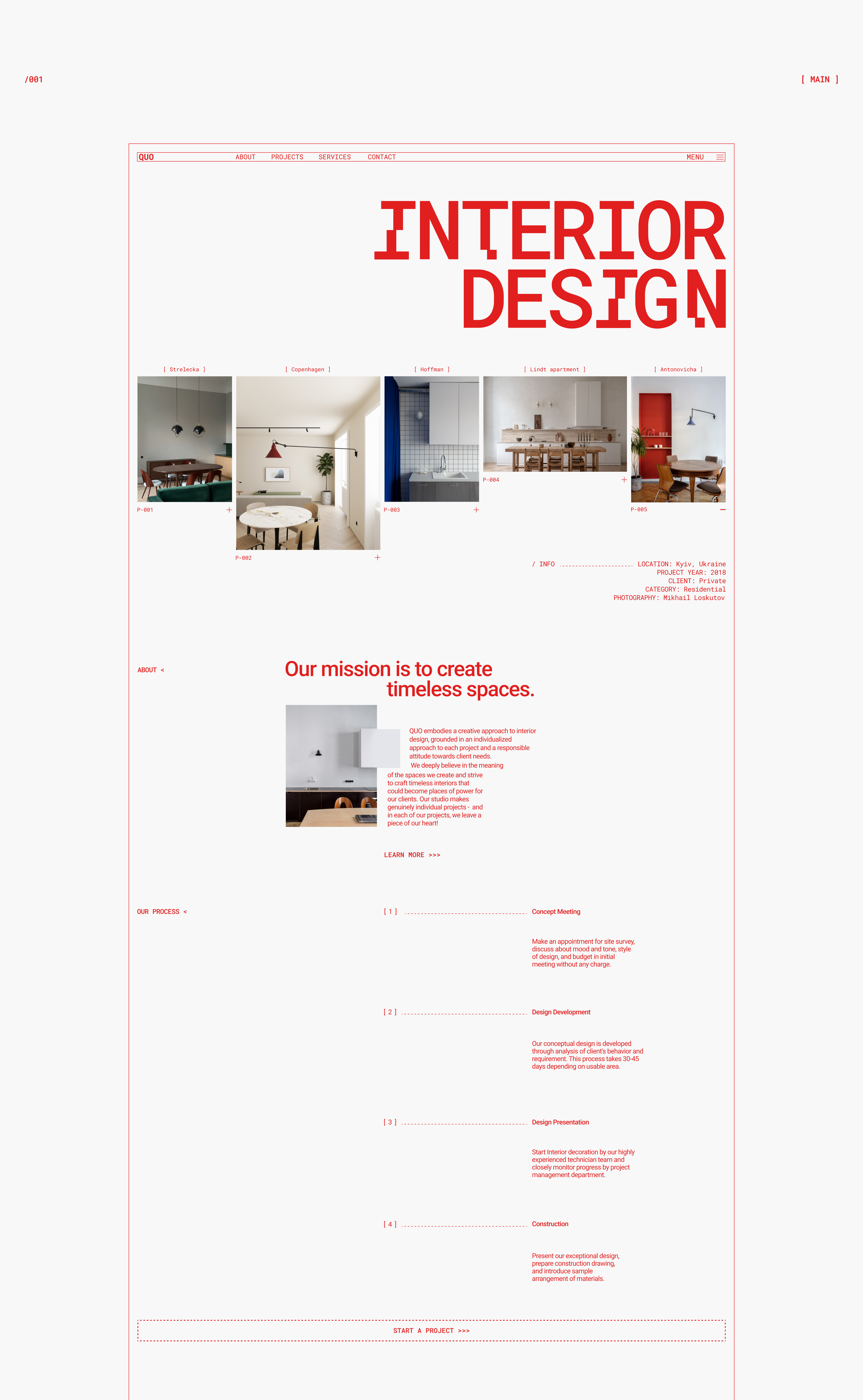 QUO - interior design studio — Изображение №3 — Интерфейсы на Dprofile
