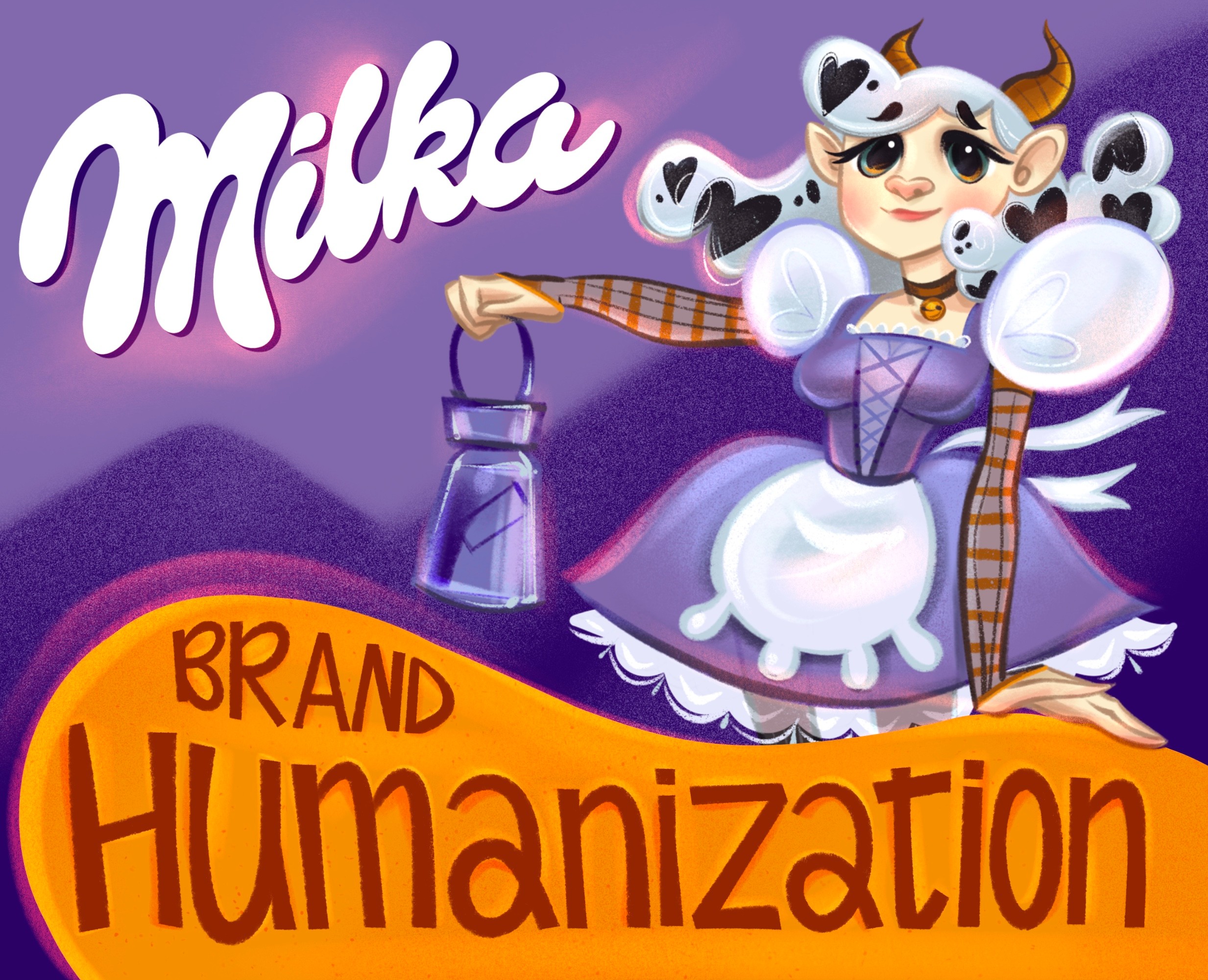 ХУМАНИЗАЦИЯ бренда Milka — разработка дизайна упаковки — Брендинг, Иллюстрация на Dprofile