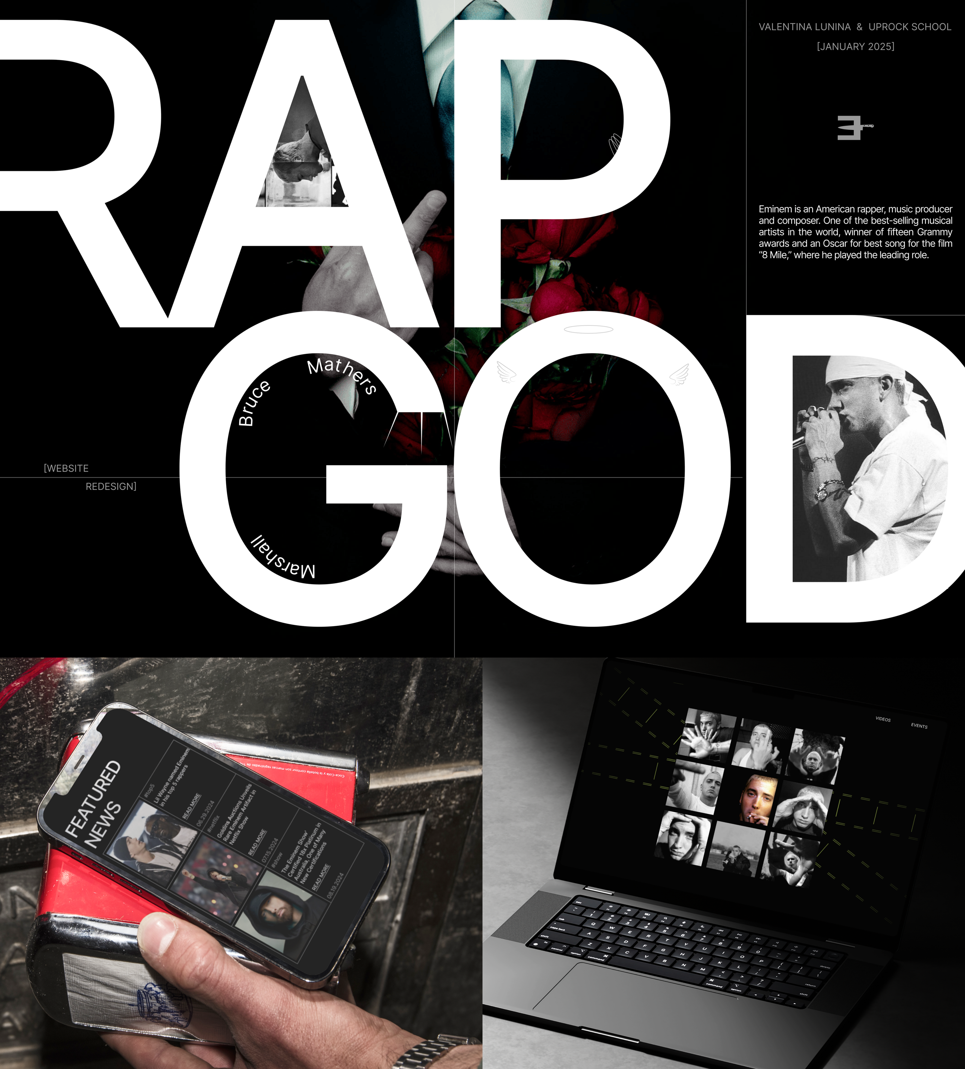 EMINEM | CORPORATE WEBSITE — Изображение №1 — Интерфейсы на Dprofile