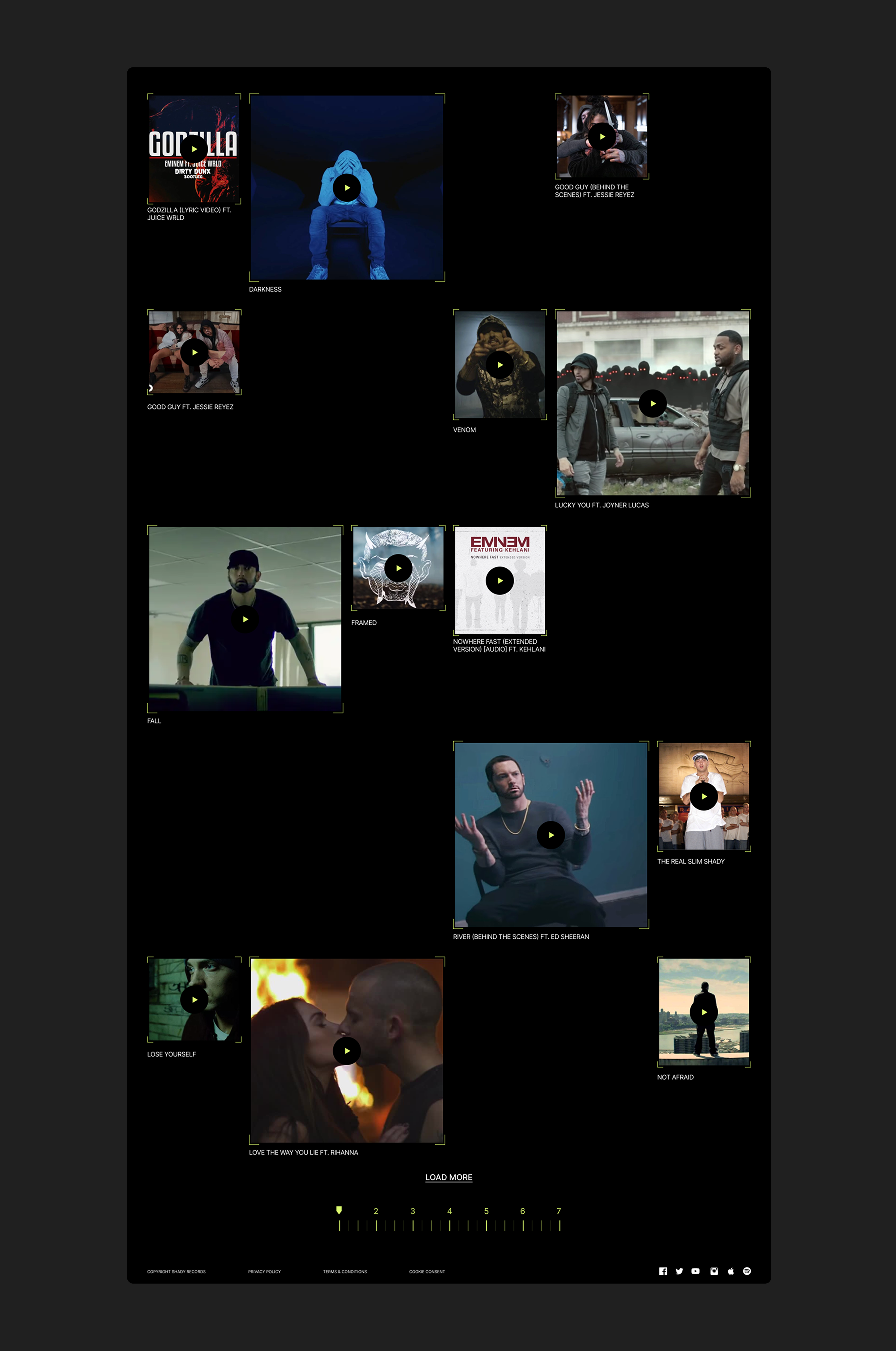 EMINEM | CORPORATE WEBSITE — Изображение №5 — Интерфейсы на Dprofile