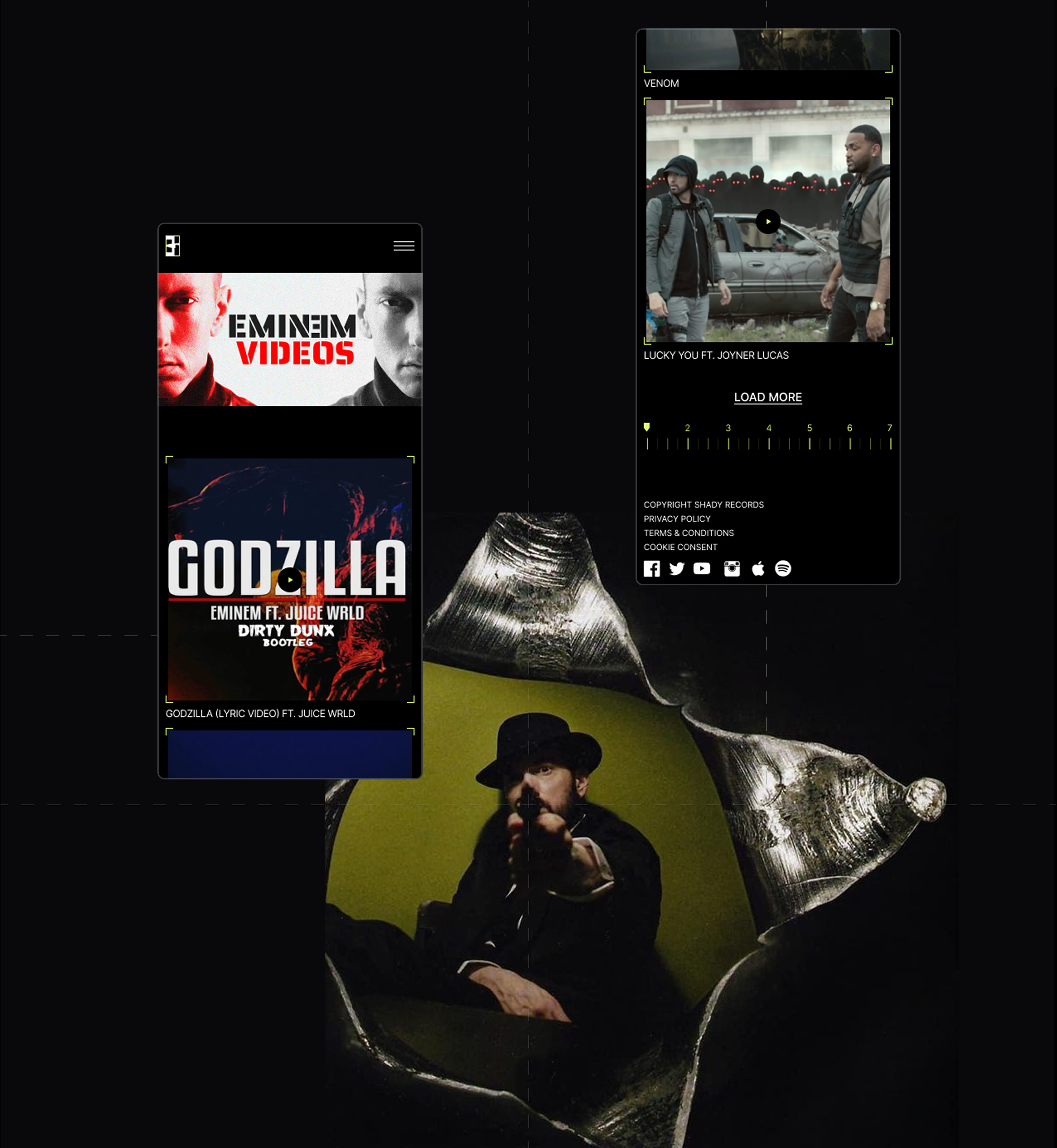 EMINEM | CORPORATE WEBSITE — Изображение №6 — Интерфейсы на Dprofile