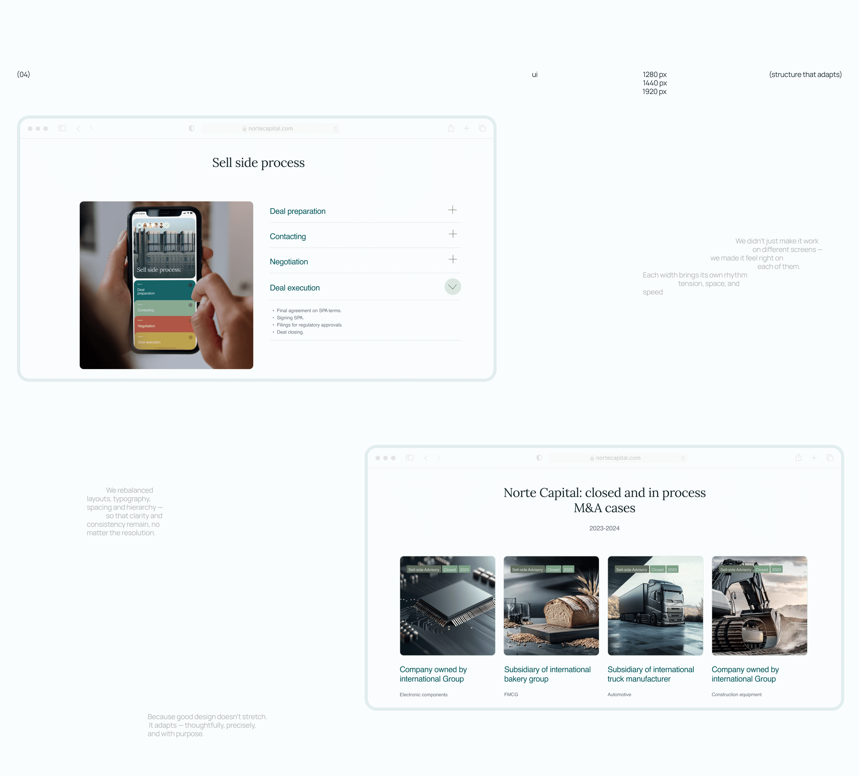 Corporate Web Design for Finance & M&A Services — Изображение №10 — Интерфейсы на Dprofile