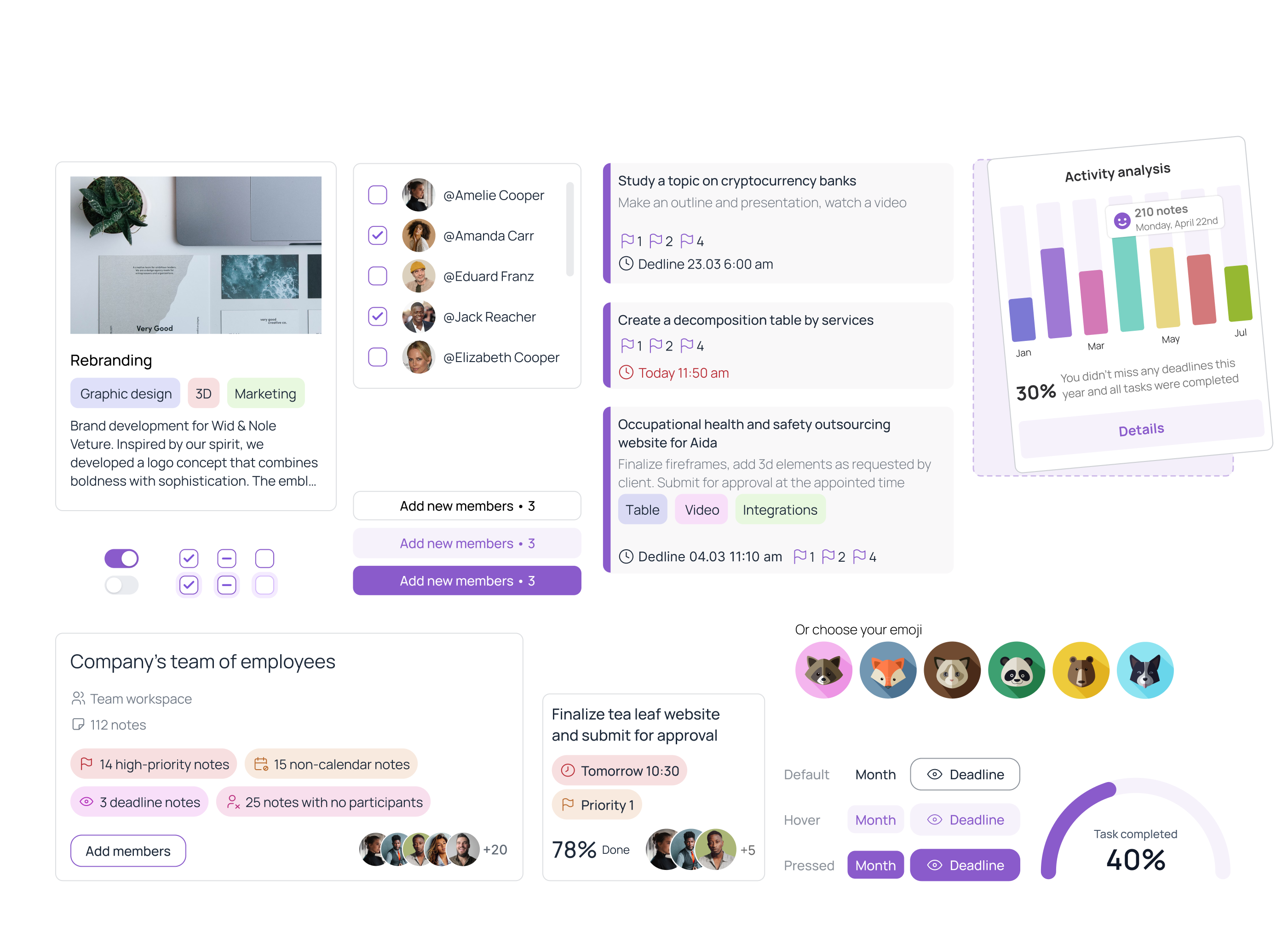 Task manager CONSILIO UX/UI design Mobile and web — Изображение №13 — Интерфейсы на Dprofile