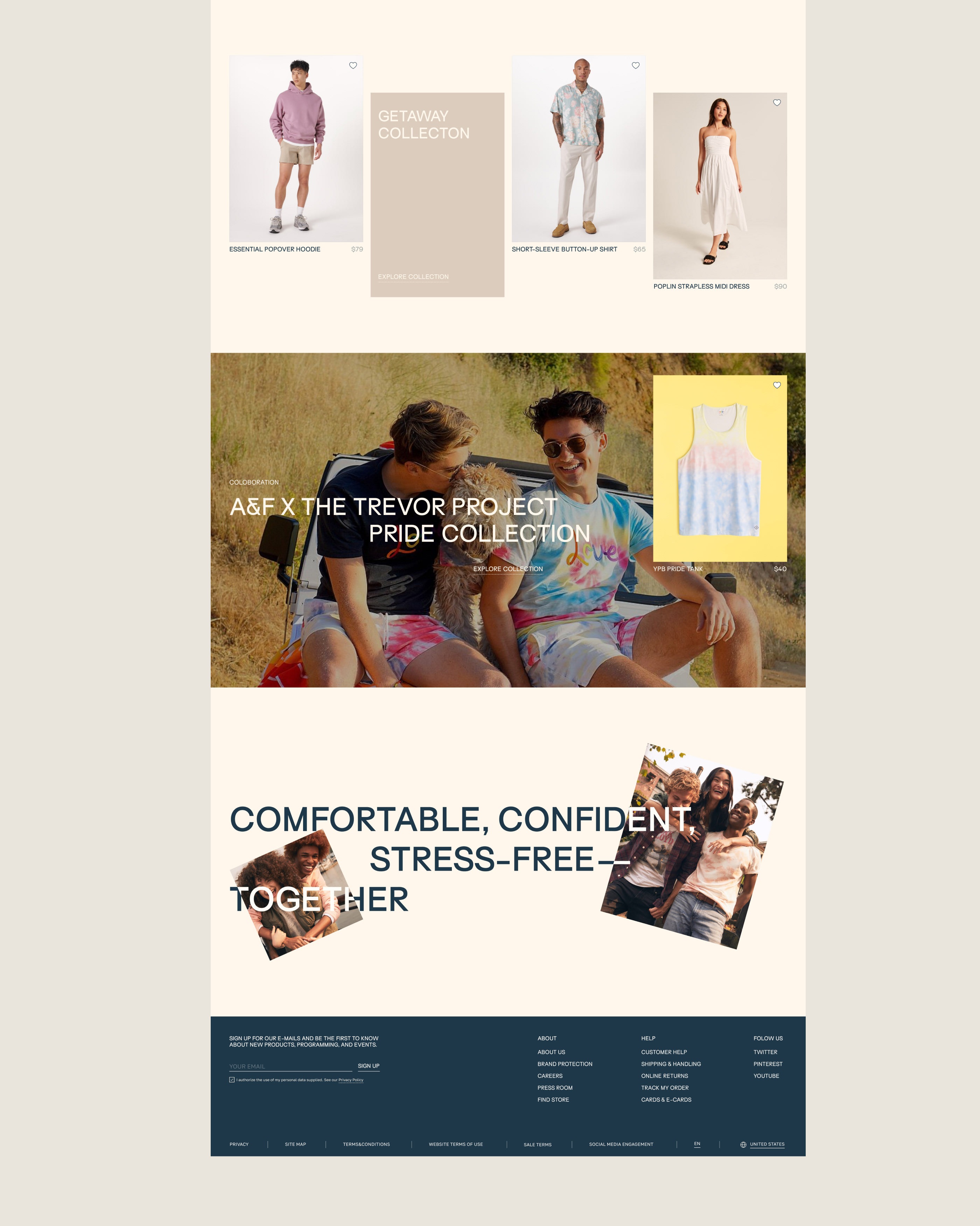 Abercrombie&Fitch | Redesign | Website | E-commerce — Изображение №3 — Интерфейсы на Dprofile