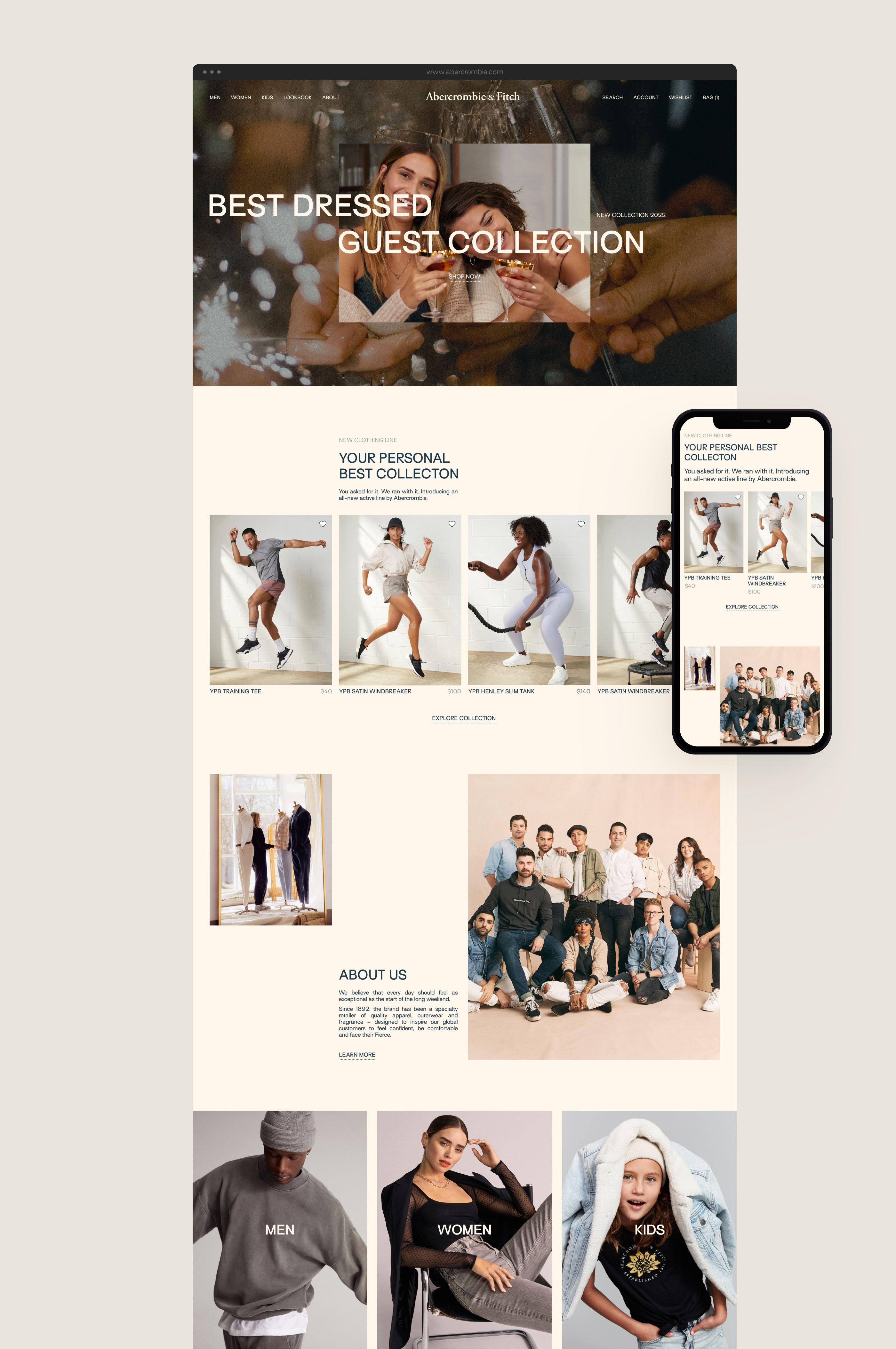 Abercrombie&Fitch | Redesign | Website | E-commerce — Изображение №2 — Интерфейсы на Dprofile