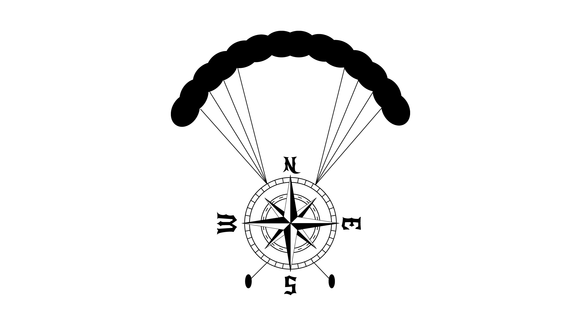 Paragliding school logo — Изображение №5 — Иллюстрация, Графика на Dprofile