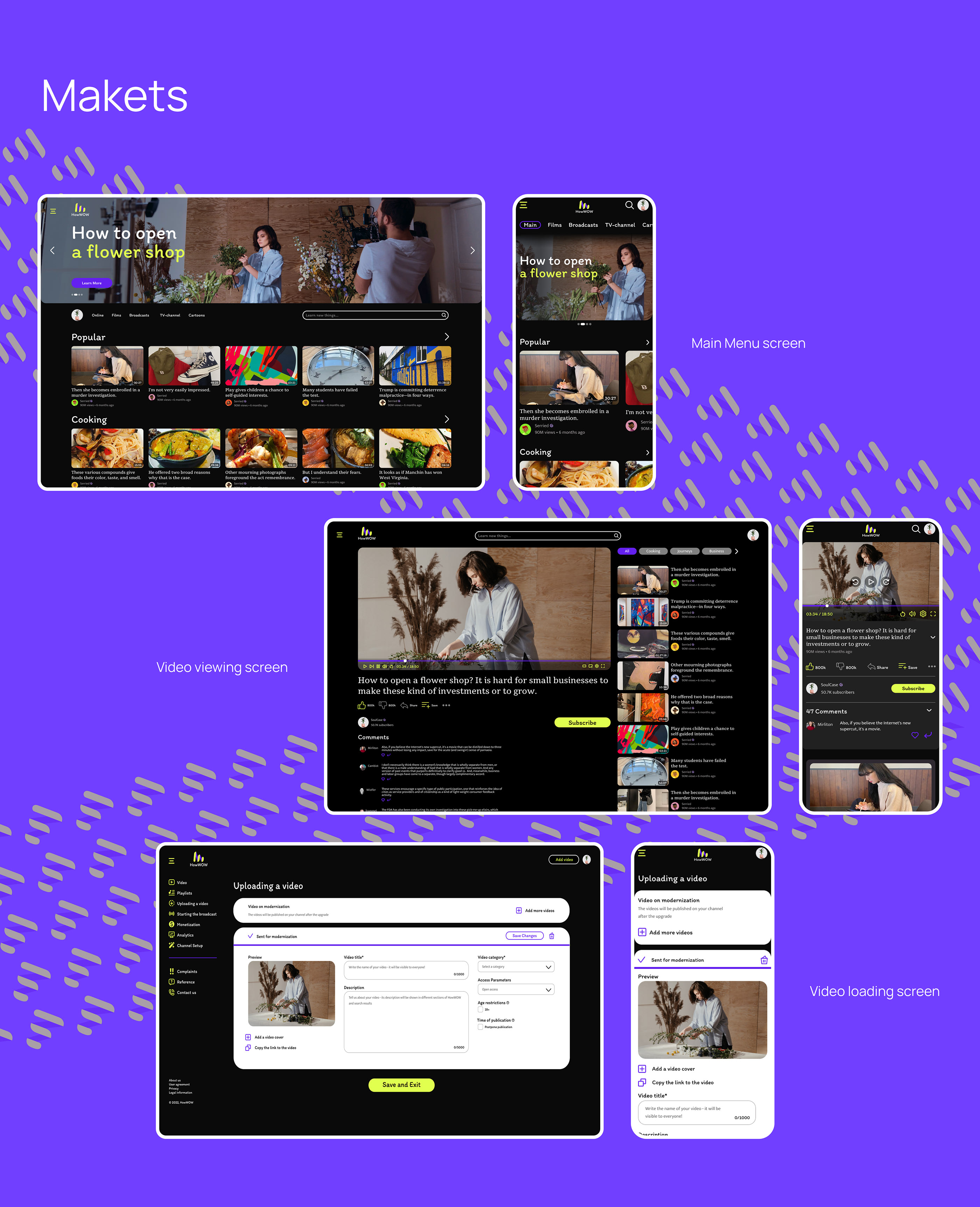 HowWOW video hosting — Изображение №4 — Интерфейсы, Брендинг, Графика на Dprofile