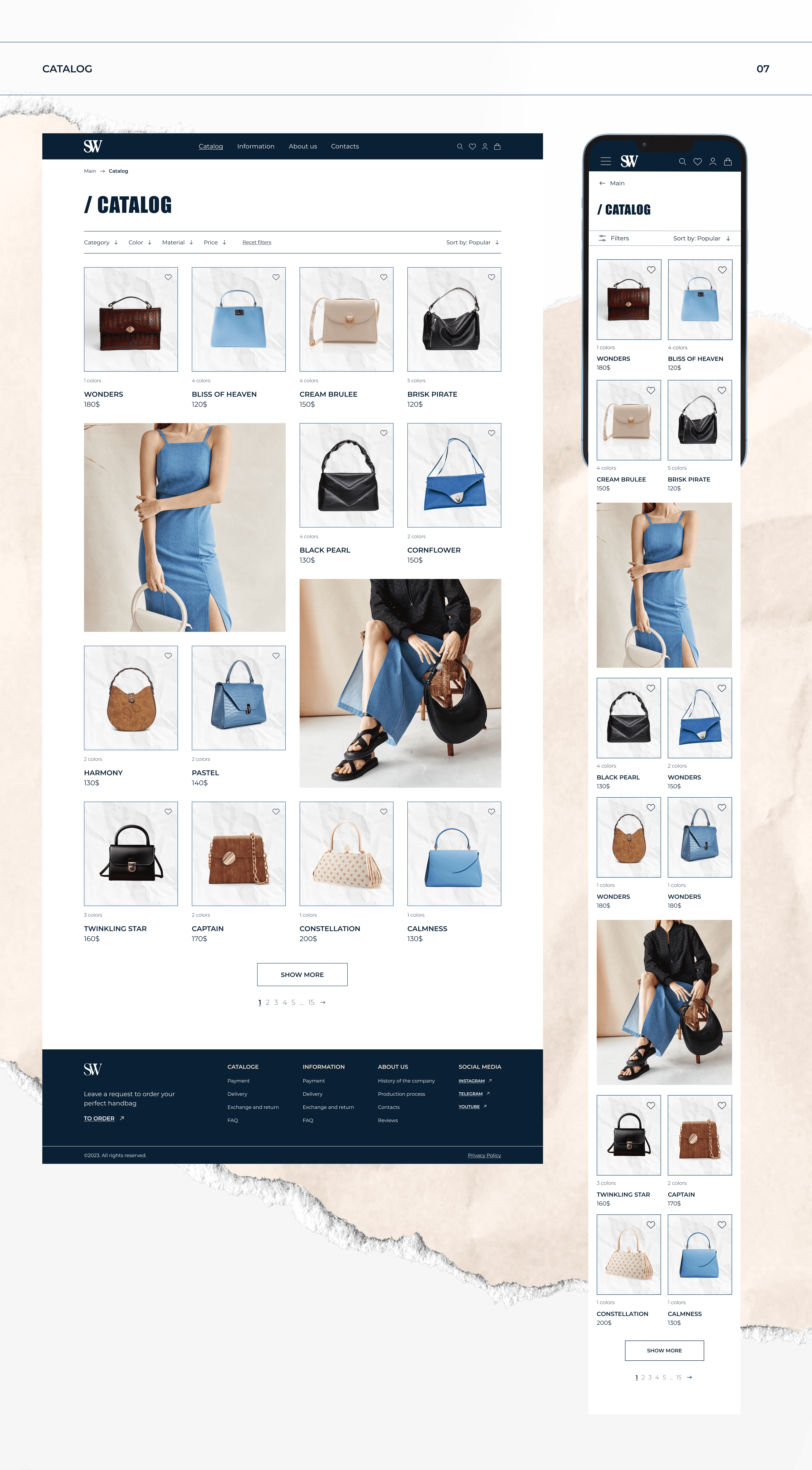 Online store of women's bags — Изображение №8 — Интерфейсы на Dprofile