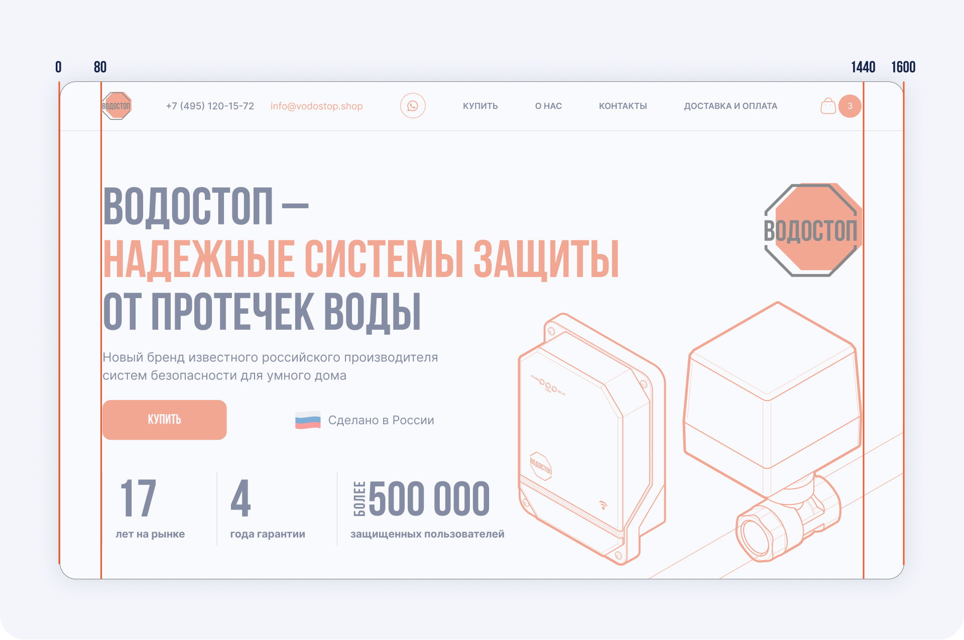 Водостоп | Сайт-витрина — Изображение №5 — Интерфейсы на Dprofile