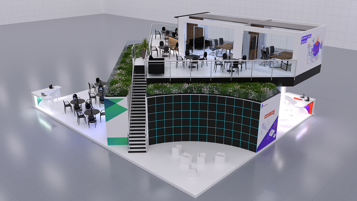 Двухэтажный выставочный стенд — Изображение №1 — 3D на Dprofile