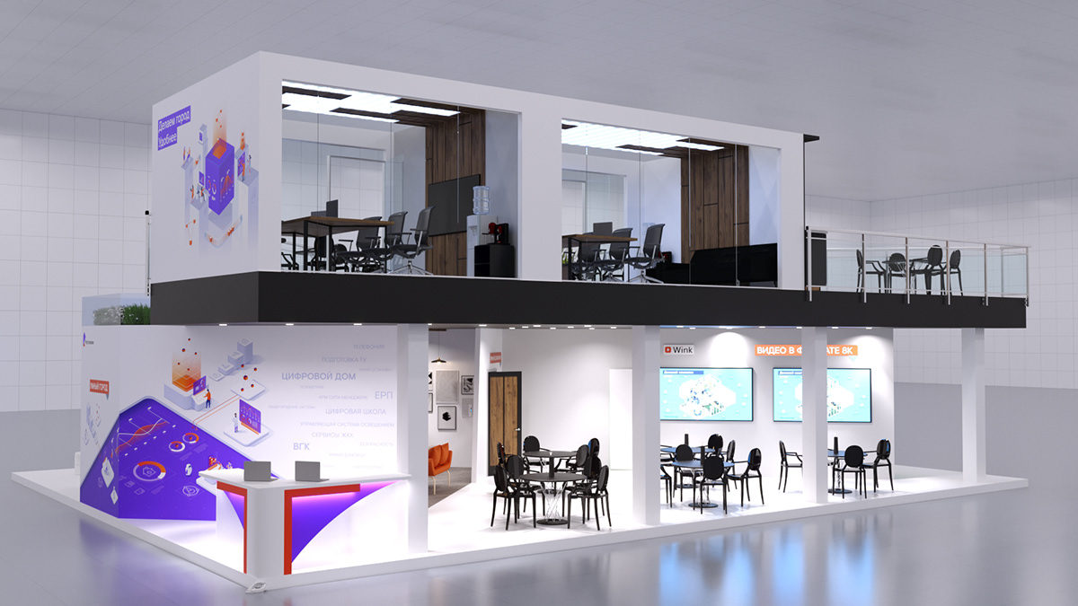 Двухэтажный выставочный стенд — Изображение №3 — 3D на Dprofile