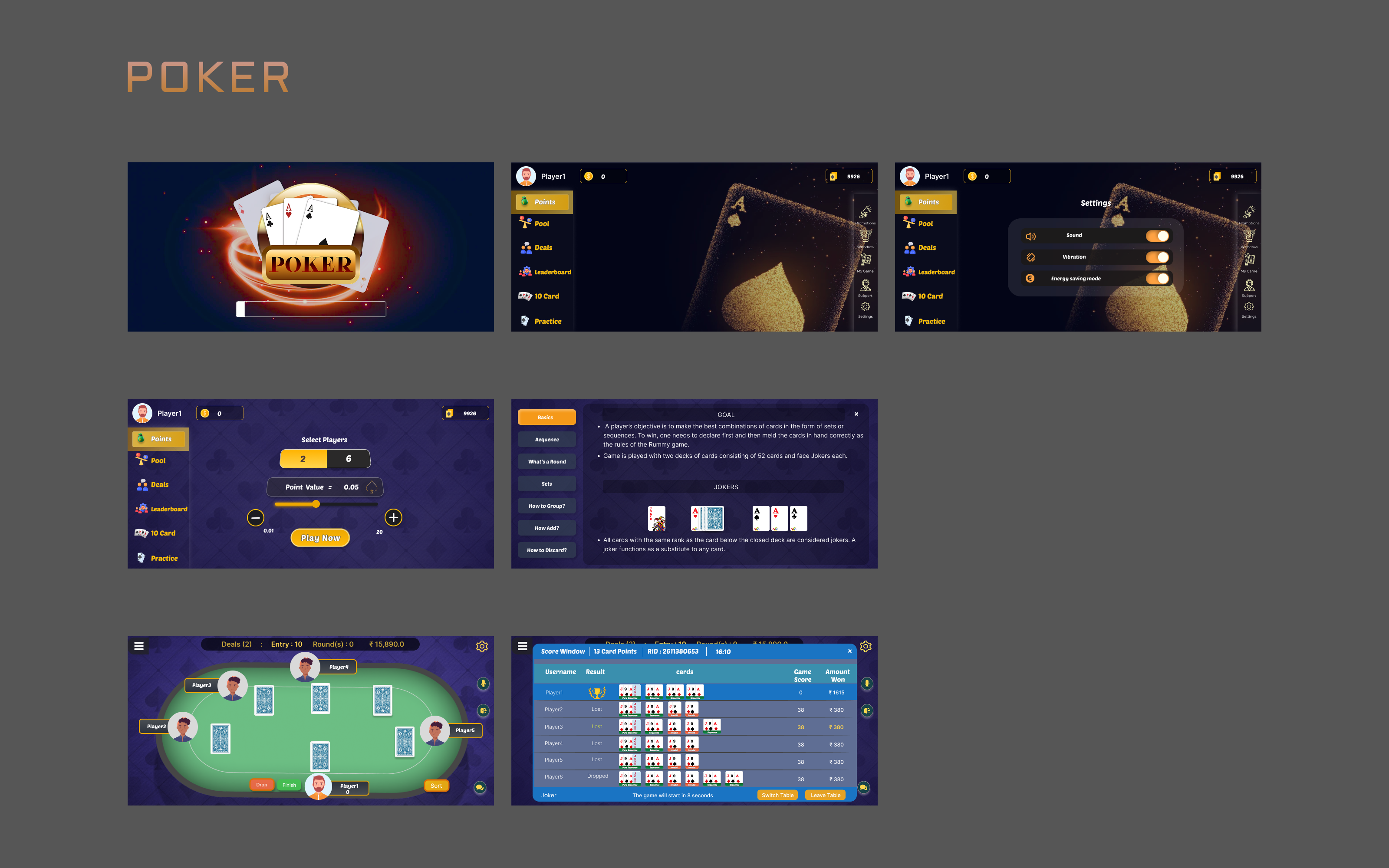 POKER — Изображение №1 — Интерфейсы, Иллюстрация на Dprofile