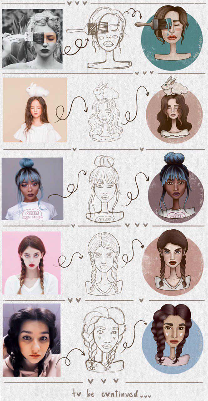 Portrait for avatars — Изображение №2 — Иллюстрация на Dprofile