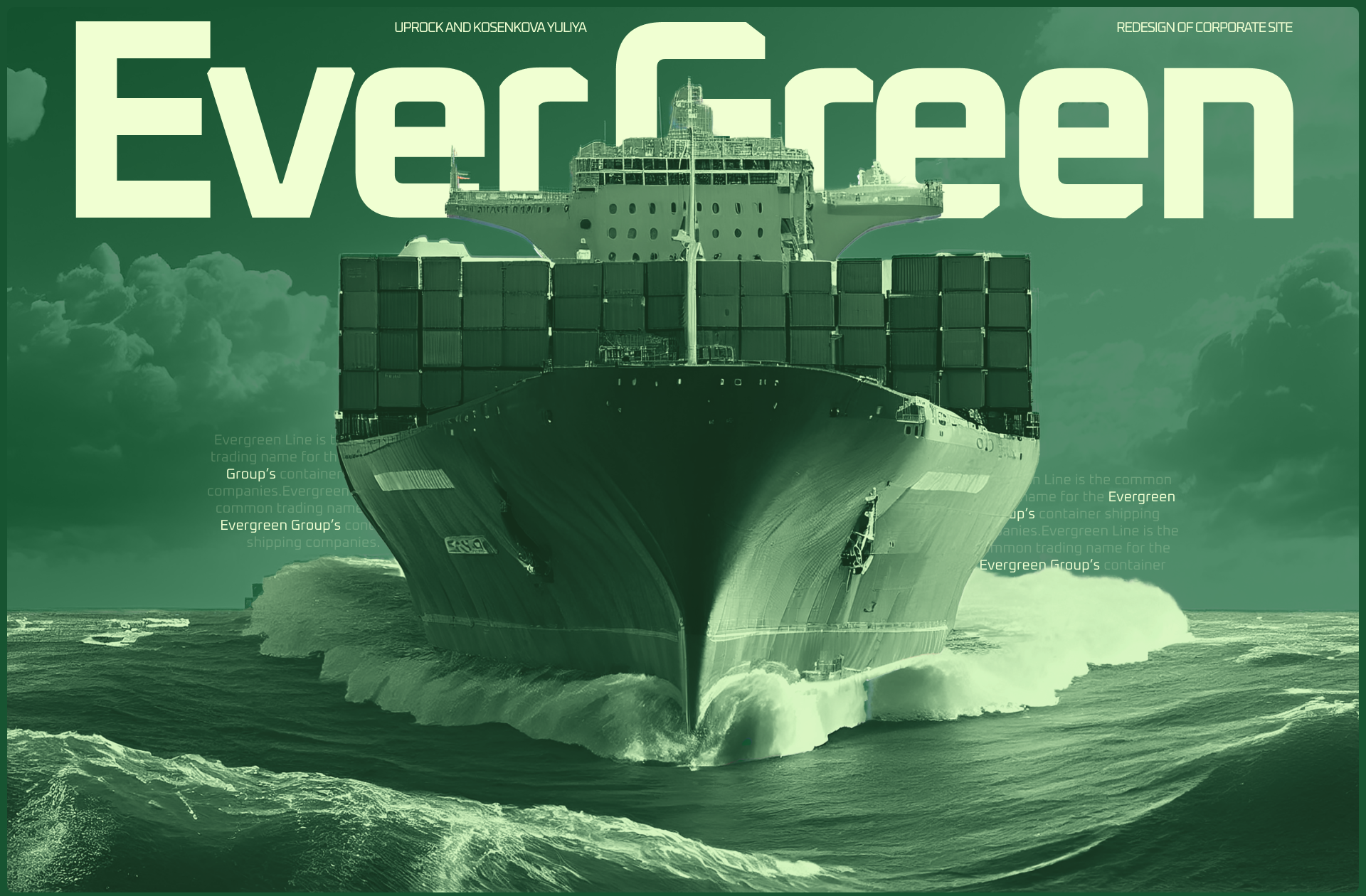 EVERGREEN LINE | Corporate website — Изображение №1 — Интерфейсы, Графика на Dprofile