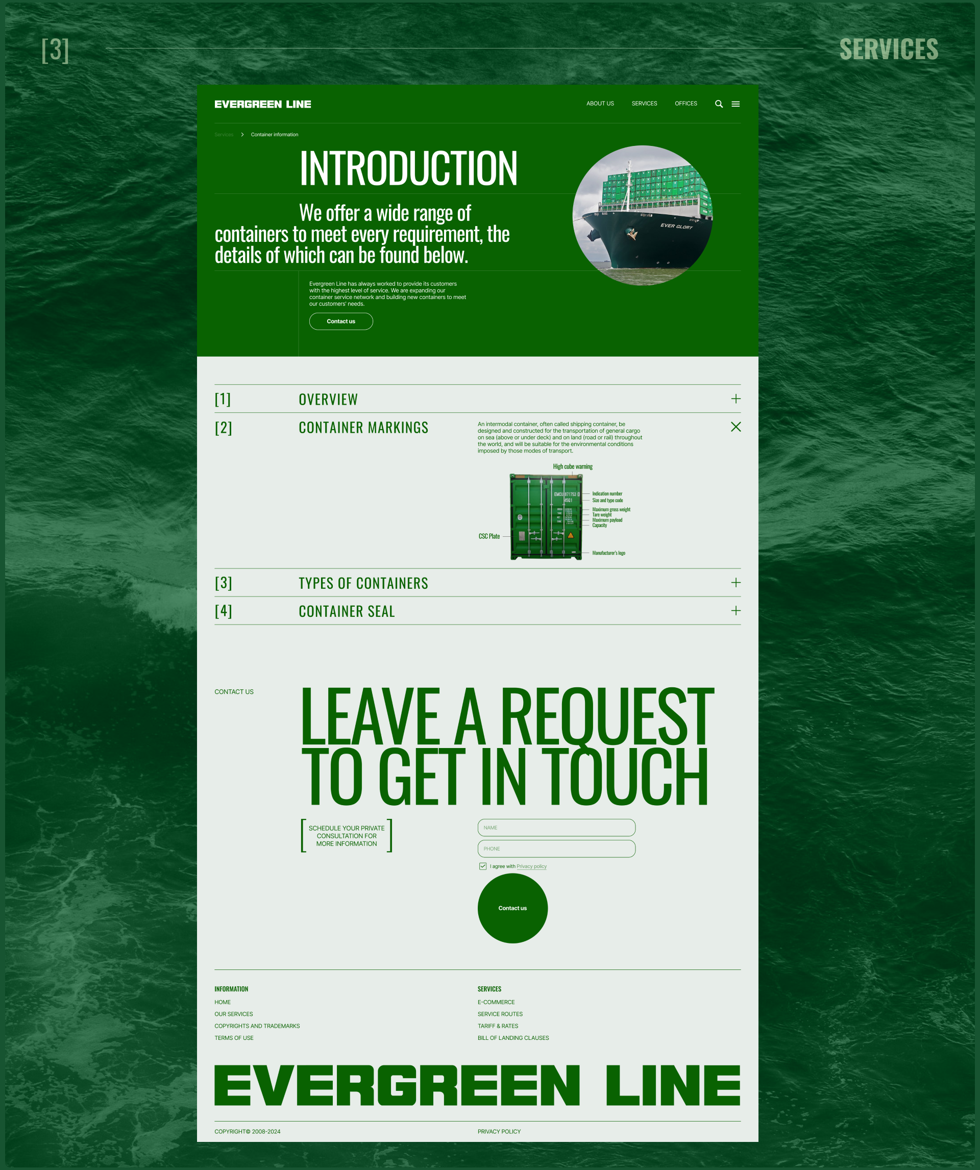 EVERGREEN LINE | Corporate website — Изображение №10 — Интерфейсы, Графика на Dprofile