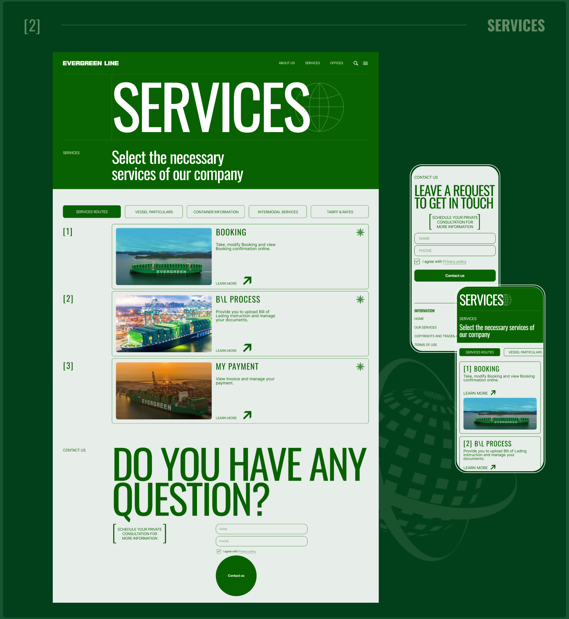 EVERGREEN LINE | Corporate website — Изображение №8 — Интерфейсы, Графика на Dprofile