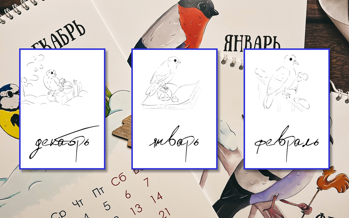 Календарь Городские птицы 2025 — Изображение №4 — Иллюстрация, Графика на Dprofile
