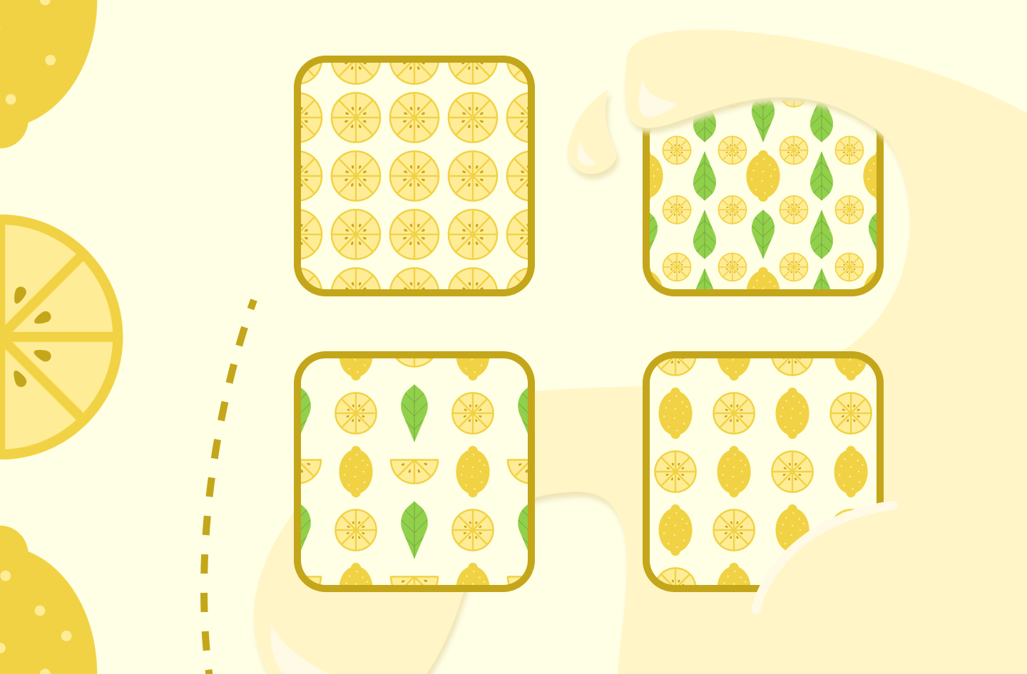 Pattern Juicy lemon — Изображение №4 — Иллюстрация на Dprofile