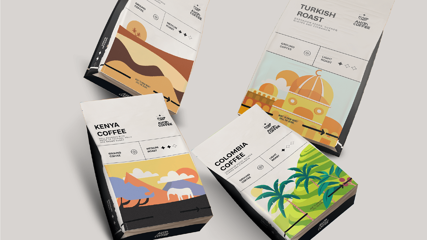 AKAN — Coffee around the world — Изображение №11 — Брендинг, Иллюстрация на Dprofile