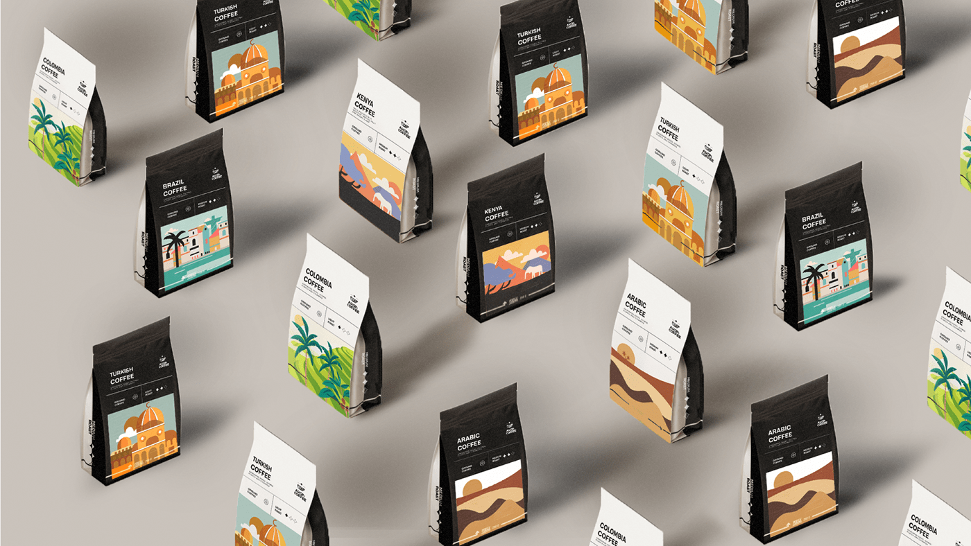 AKAN — Coffee around the world — Изображение №1 — Брендинг, Иллюстрация на Dprofile