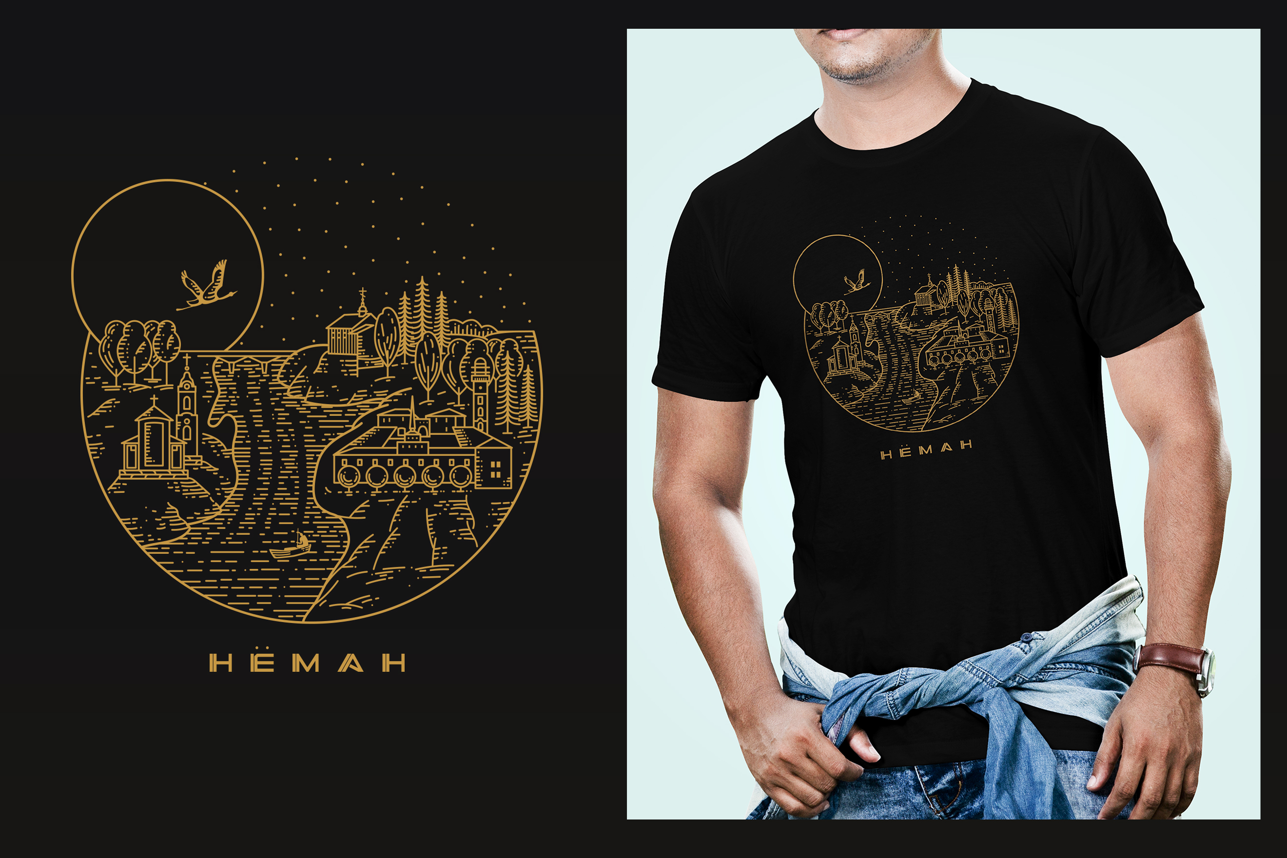 Принт на футболку Неман (белор. Нёман) — Изображение №1 — Брендинг, Иллюстрация на Dprofile