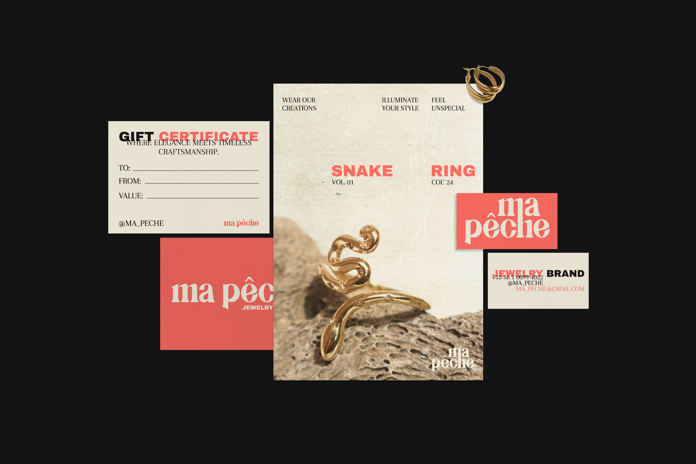 MA PÊCHE | ЛОГОТИП И ФИРМЕННЫЙ СТИЛЬ БРЕНДА УКРАШЕНИЙ — Изображение №8 — Брендинг на Dprofile
