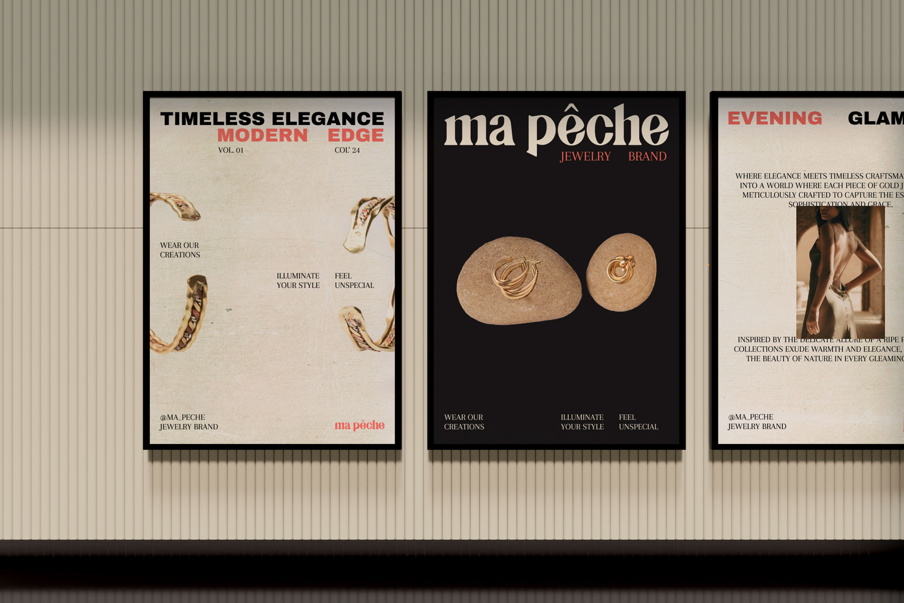 MA PÊCHE | ЛОГОТИП И ФИРМЕННЫЙ СТИЛЬ БРЕНДА УКРАШЕНИЙ — Изображение №3 — Брендинг на Dprofile