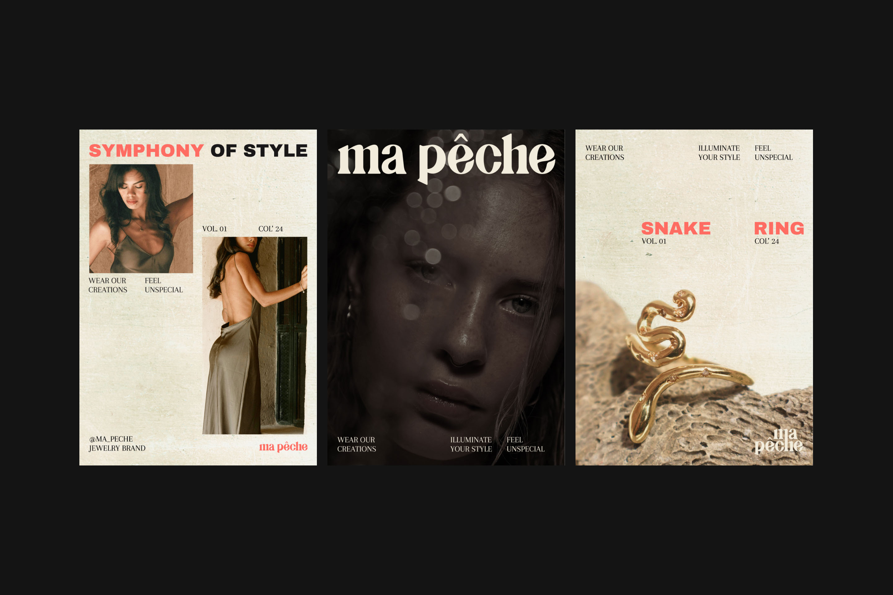 MA PÊCHE | ЛОГОТИП И ФИРМЕННЫЙ СТИЛЬ БРЕНДА УКРАШЕНИЙ — Изображение №16 — Брендинг на Dprofile