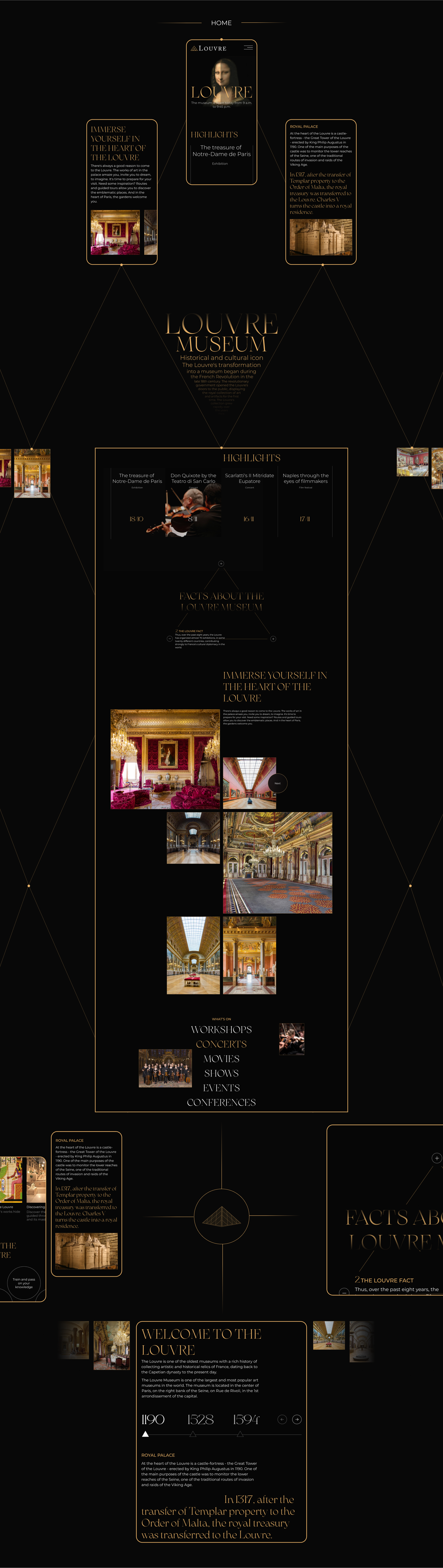 The Louvre | Corporate website — Изображение №3 — Интерфейсы, Анимация на Dprofile