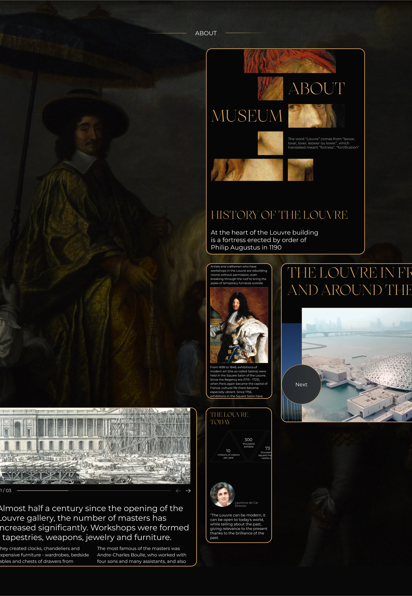 The Louvre | Corporate website — Изображение №8 — Интерфейсы, Анимация на Dprofile