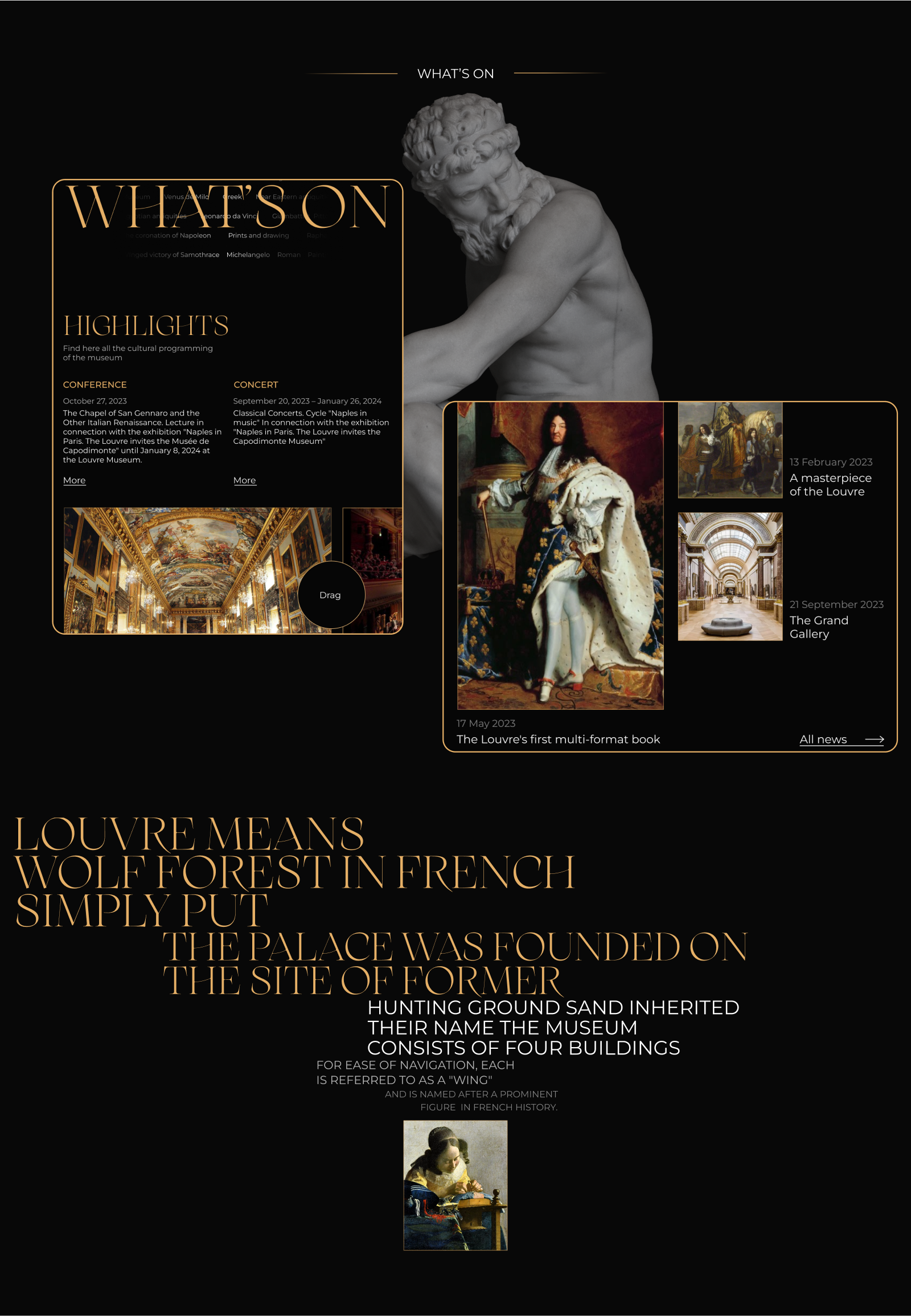 The Louvre | Corporate website — Изображение №7 — Интерфейсы, Анимация на Dprofile