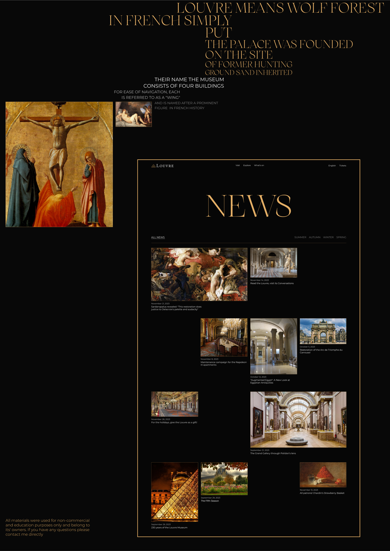 The Louvre | Corporate website — Изображение №13 — Интерфейсы, Анимация на Dprofile
