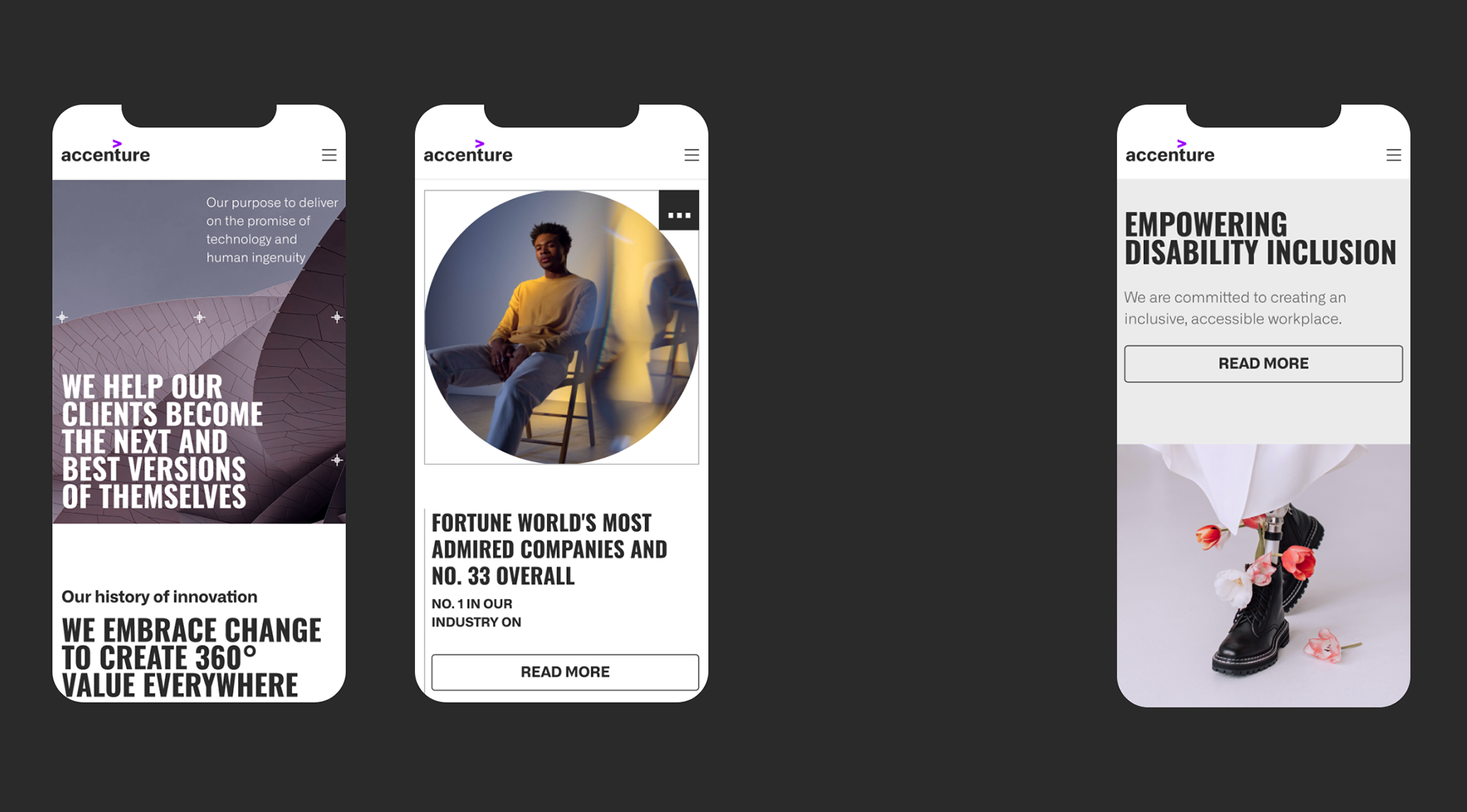 CORPORATE SITE | ACCENTURE REDESIGN — Изображение №14 — Интерфейсы на Dprofile